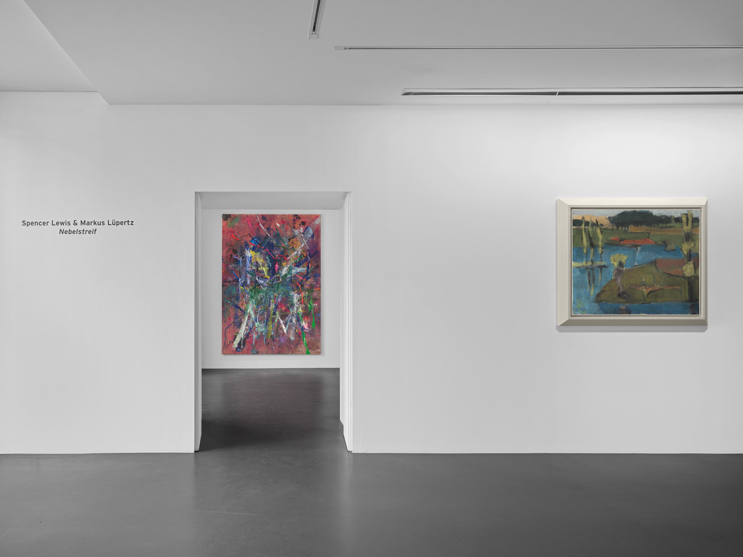 Installation view of Nebelstreif, 2026