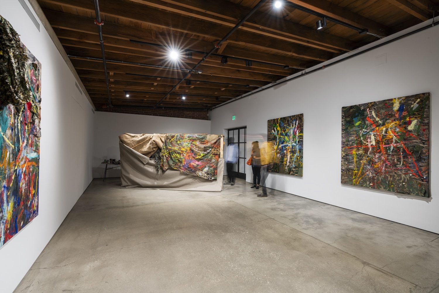 Installation view of A Doctor, a Painter, and an Alchemist Walk into a Bar, Over the Influence, Los Angeles, 2020