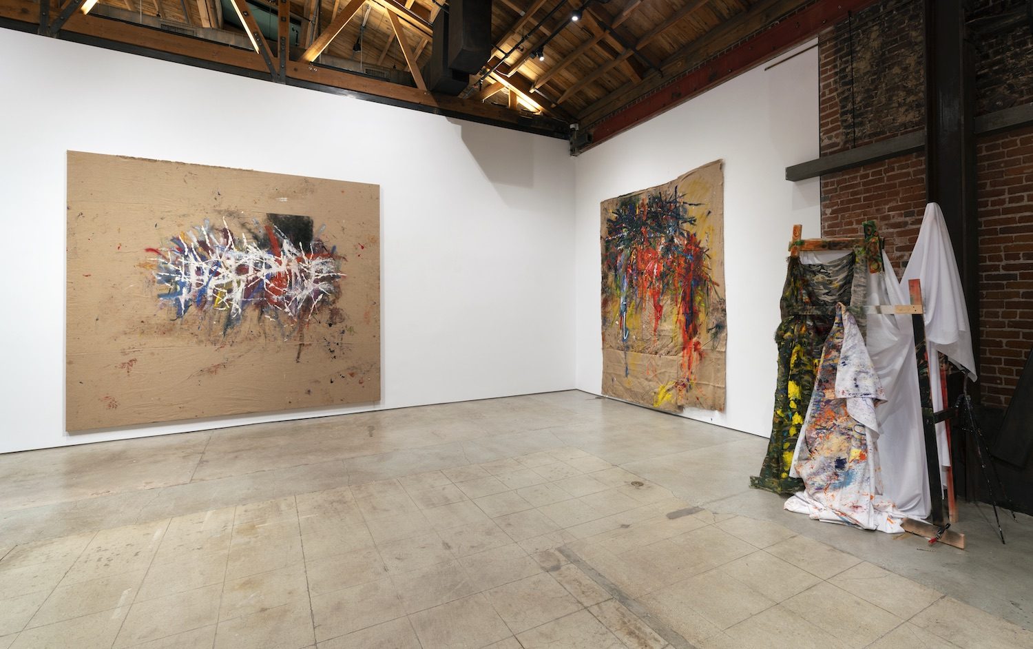 Installation view of A Doctor, a Painter, and an Alchemist Walk into a Bar, 2020