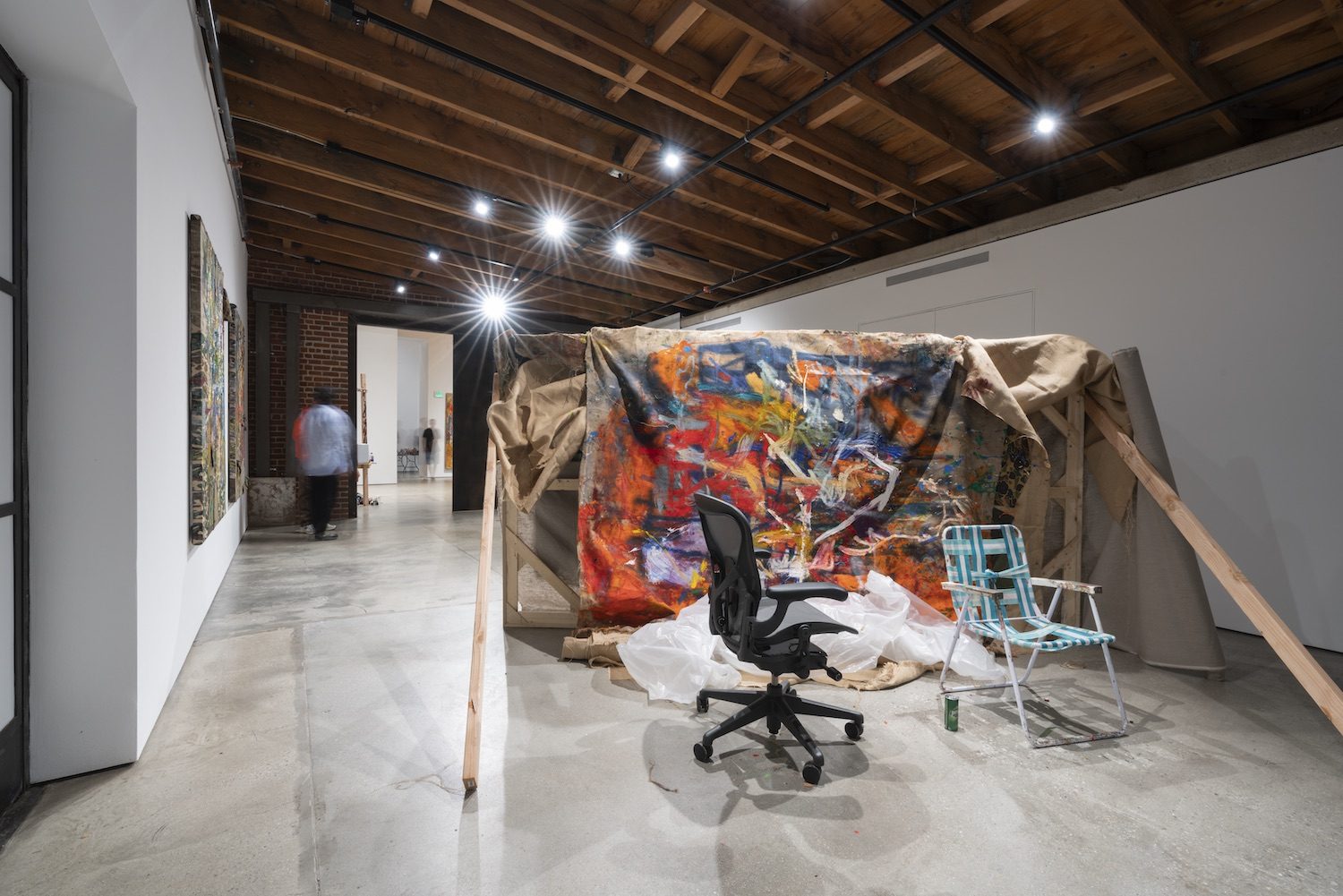 Installation view of A Doctor, a Painter, and an Alchemist Walk into a Bar, 2020