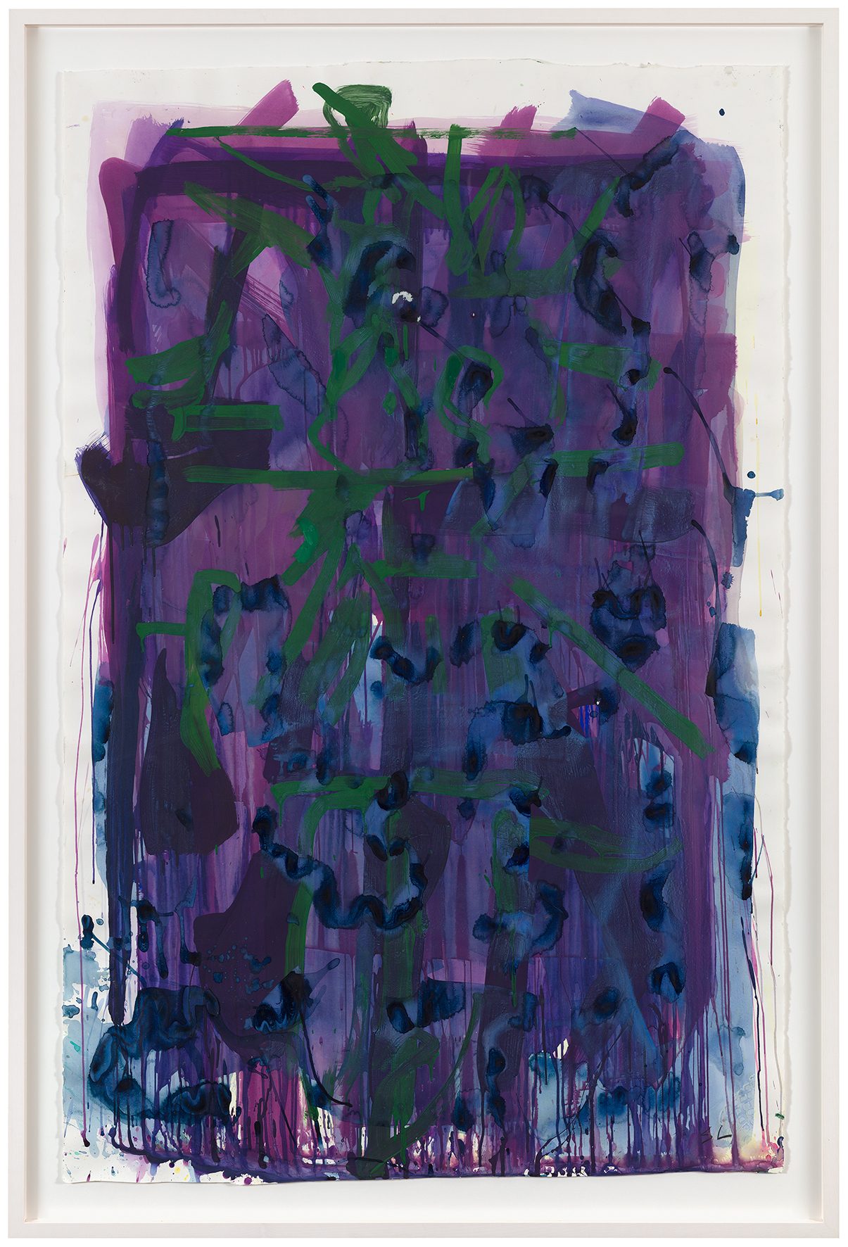 Spencer Lewis, Dark Purple Dark Blue with Green Slash, 2024