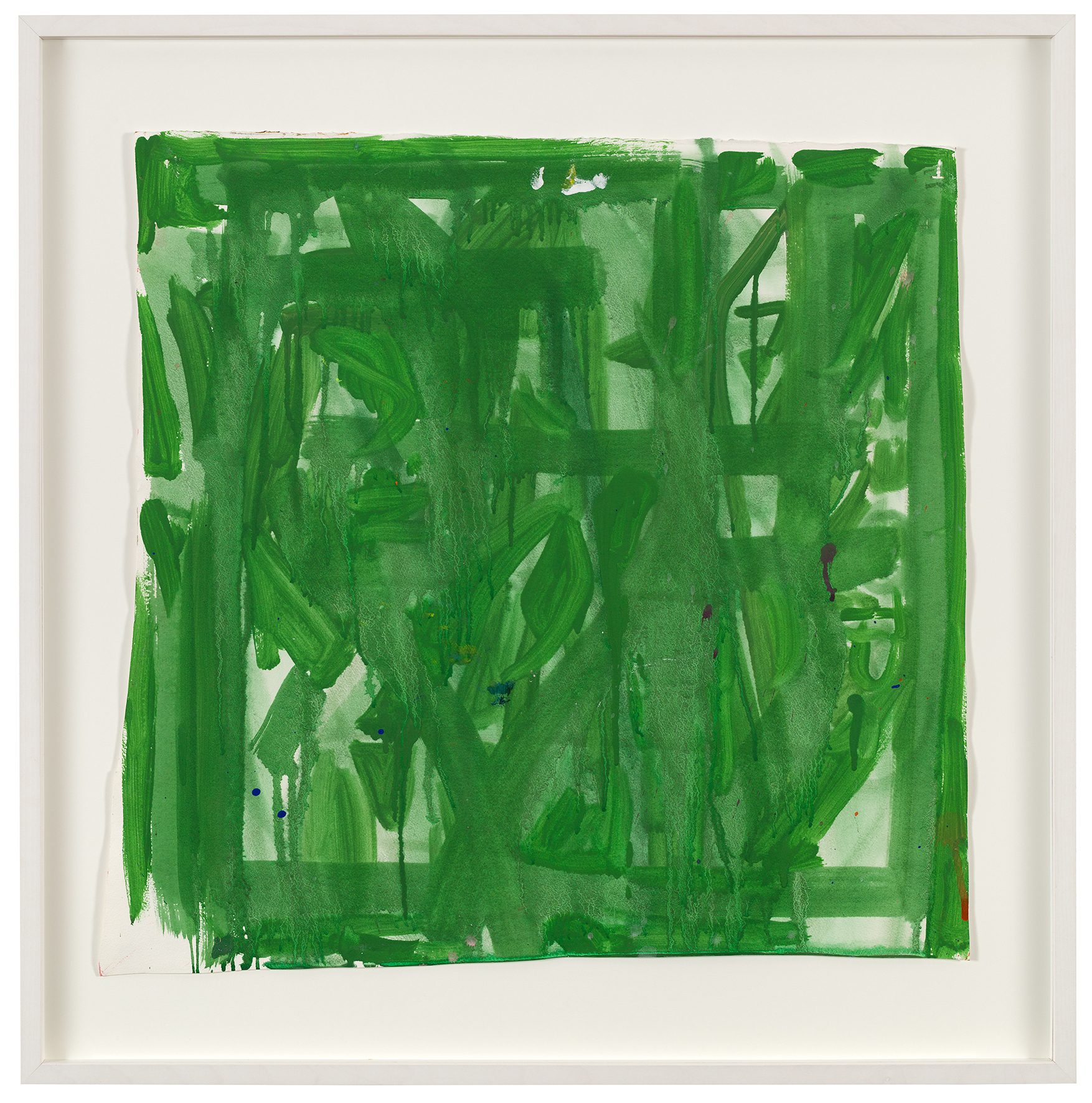 Spencer Lewis, Green Monochrome Paperwork, 2024
