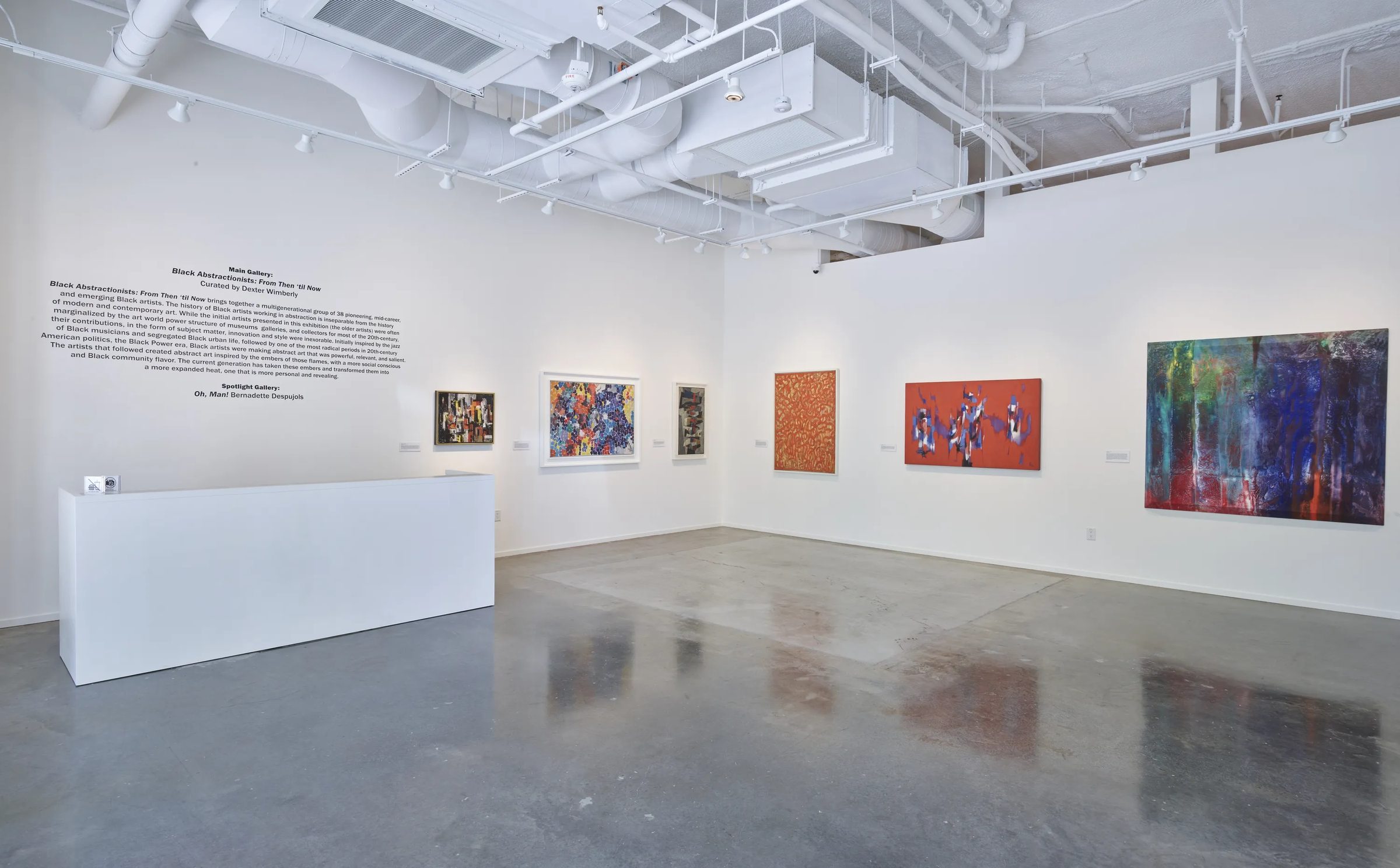 Installation view of Black Abstractionists: From Then 'til Now, 2022