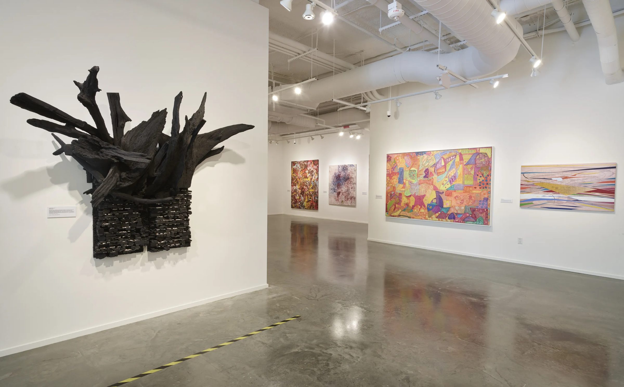 Installation view of Black Abstractionists: From Then 'til Now, 2022