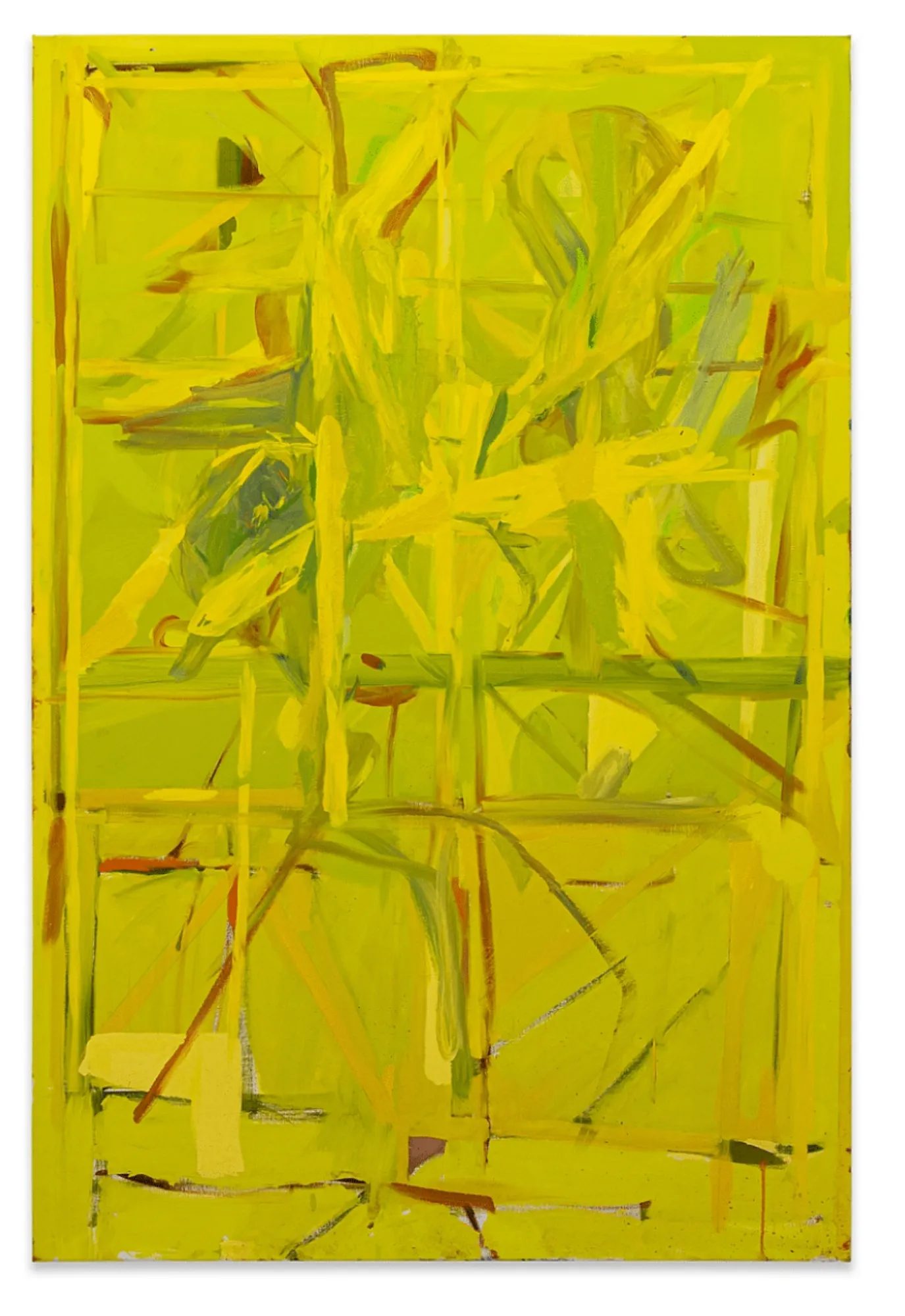 Yellow Slash Cage Painting For Hedda, 2021