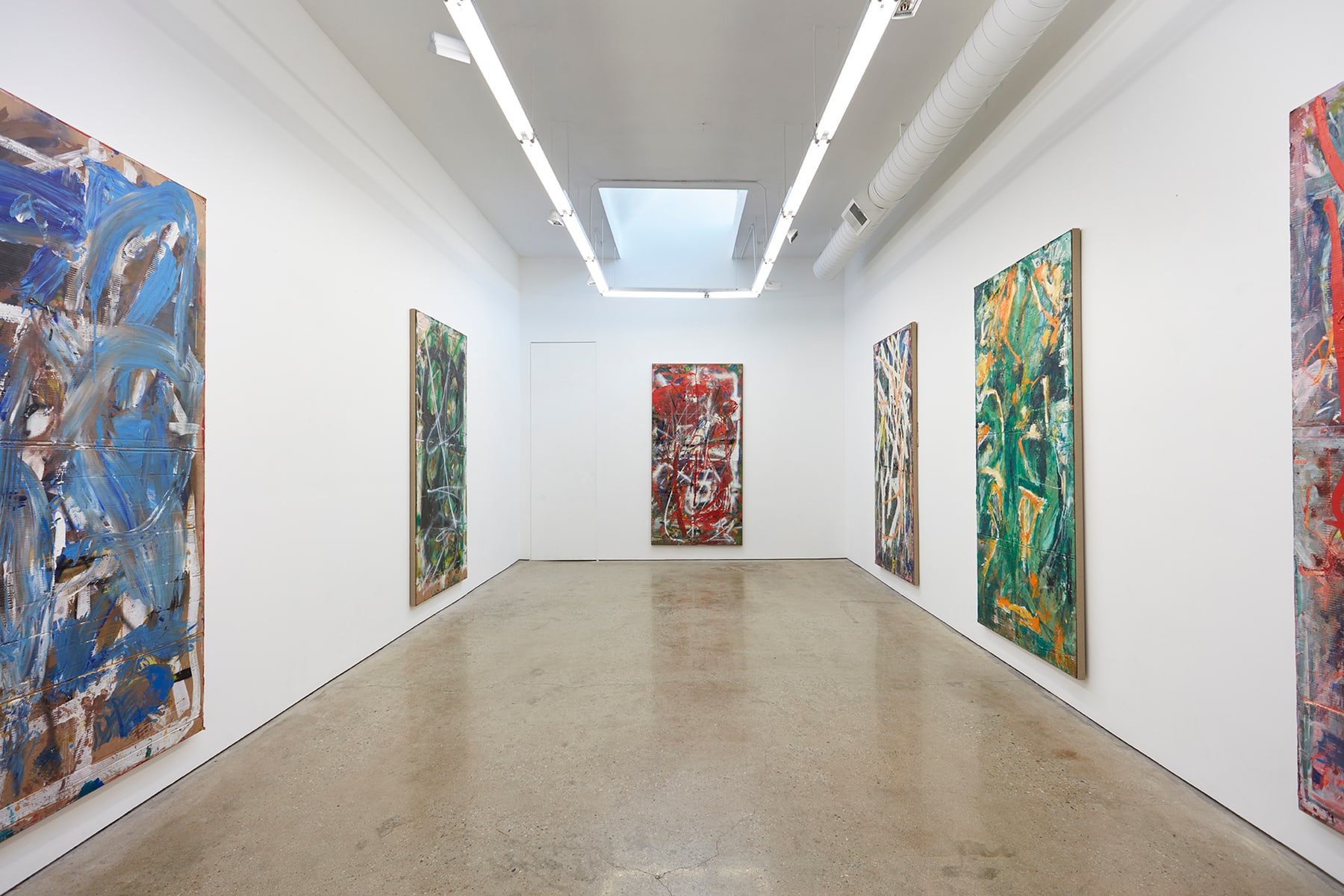 Installation view of Evil Baby Bully Part Object Paintings, 2016