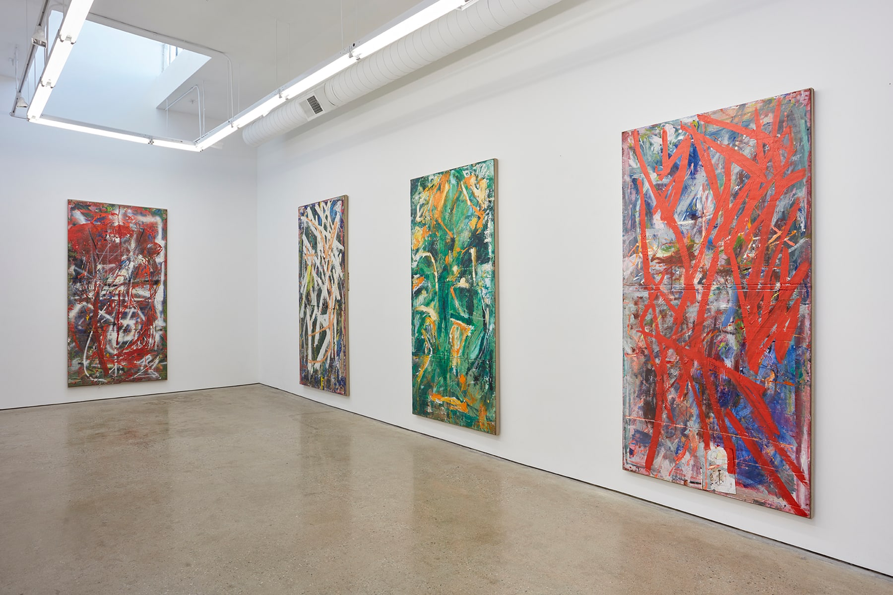 Installation view of Evil Baby Bully Part Object Paintings, 2016