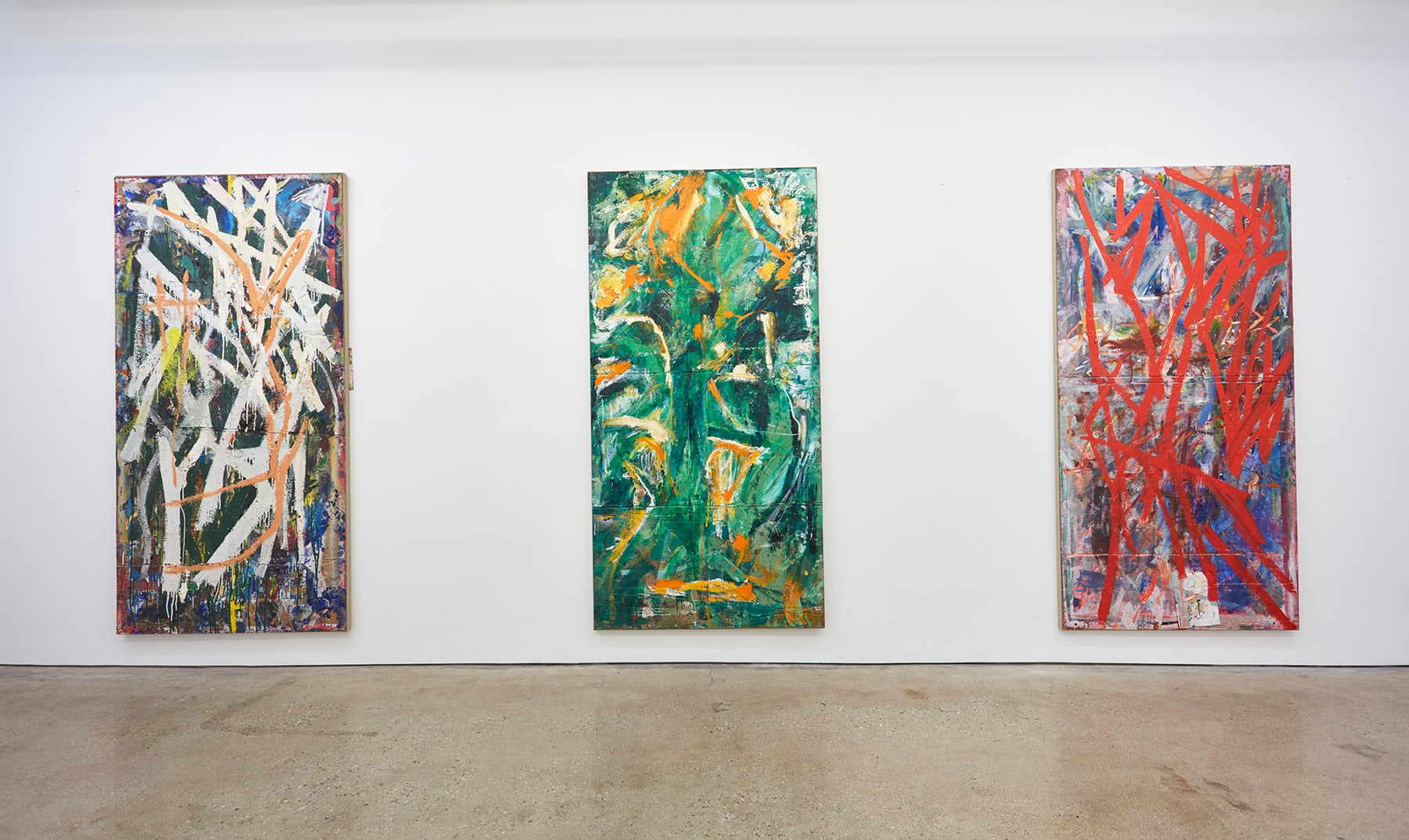 Installation view of Evil Baby Bully Part Object Paintings, 2016
