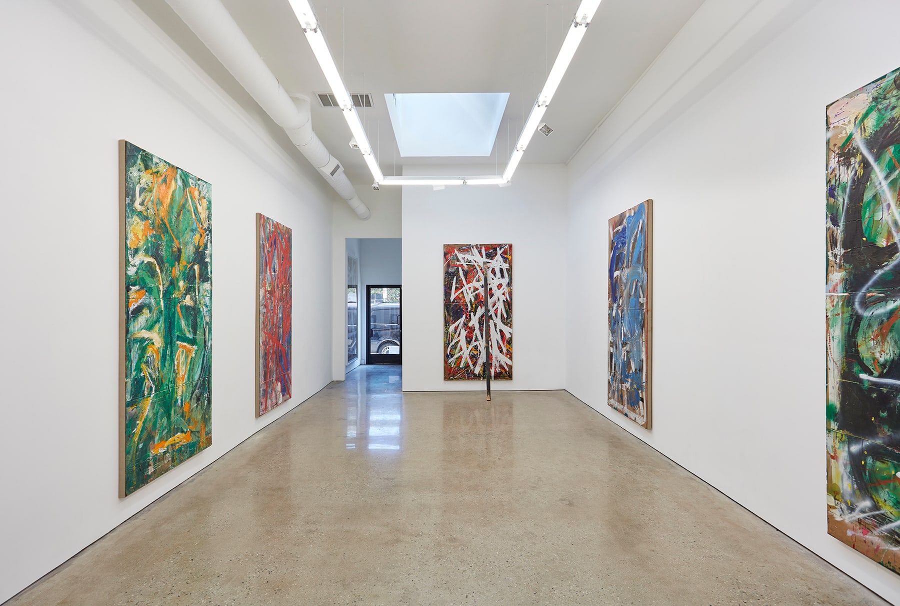 Installation view of Evil Baby Bully Part Object Paintings, 2016