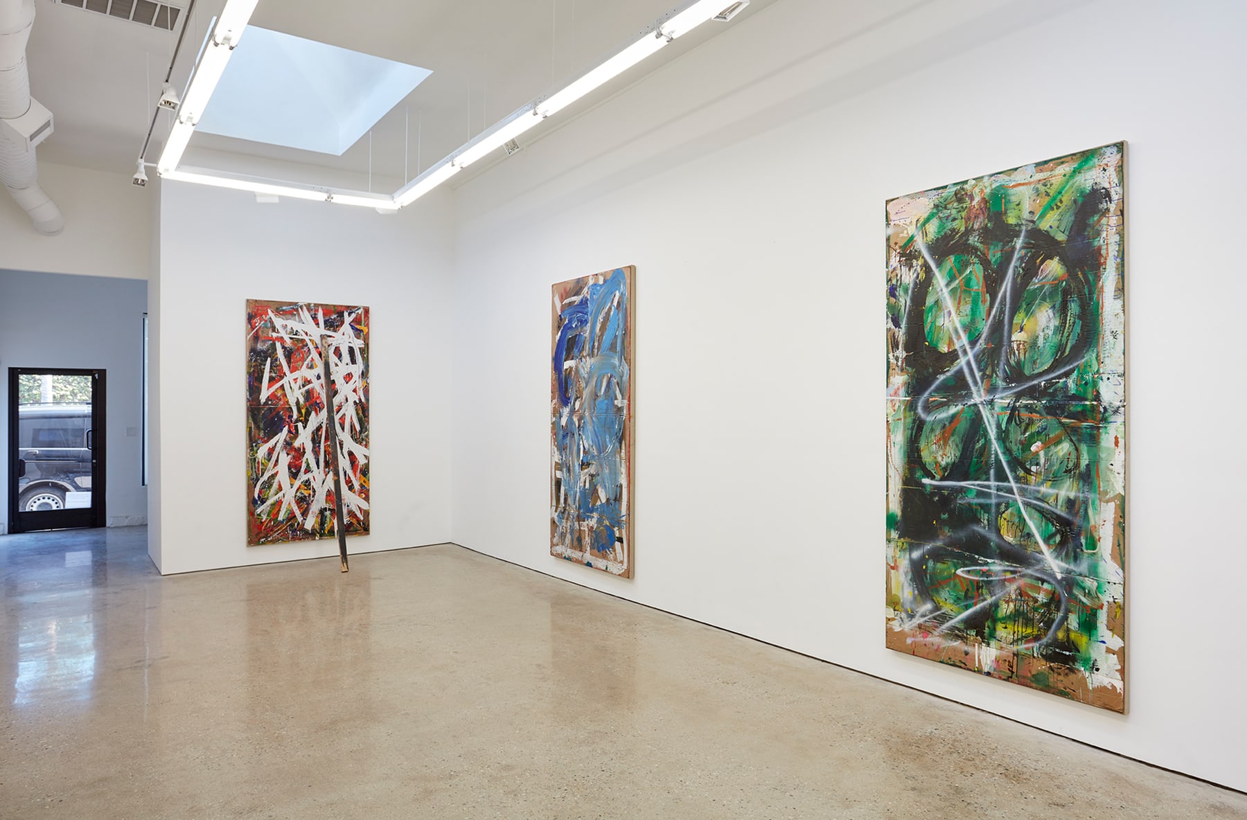 Installation view of Evil Baby Bully Part Object Paintings, 2016