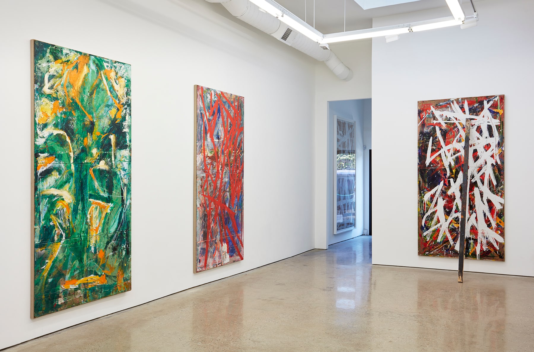 Installation view of Evil Baby Bully Part Object Paintings, 2016