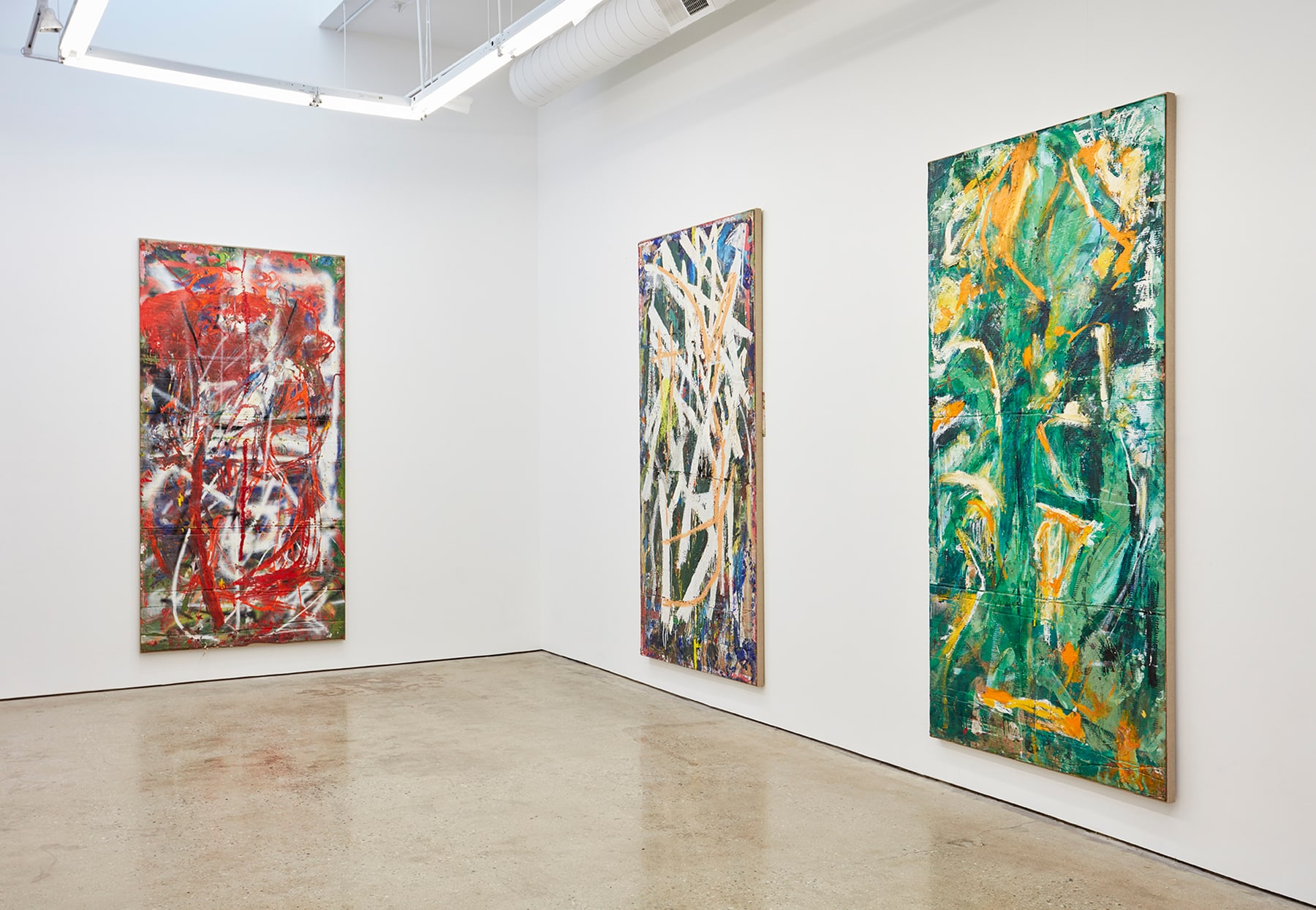 Installation view of Evil Baby Bully Part Object Paintings, 2016