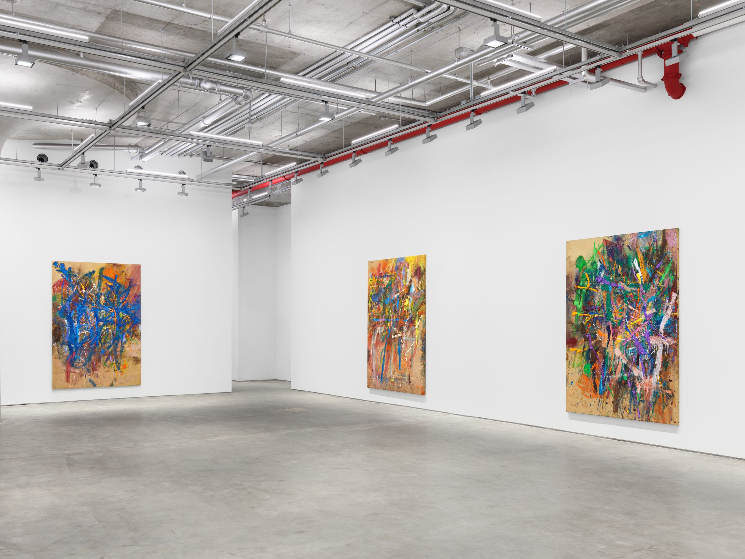 Installation view of Jacques (Pink and Purple Paintings for My Dad), 2022