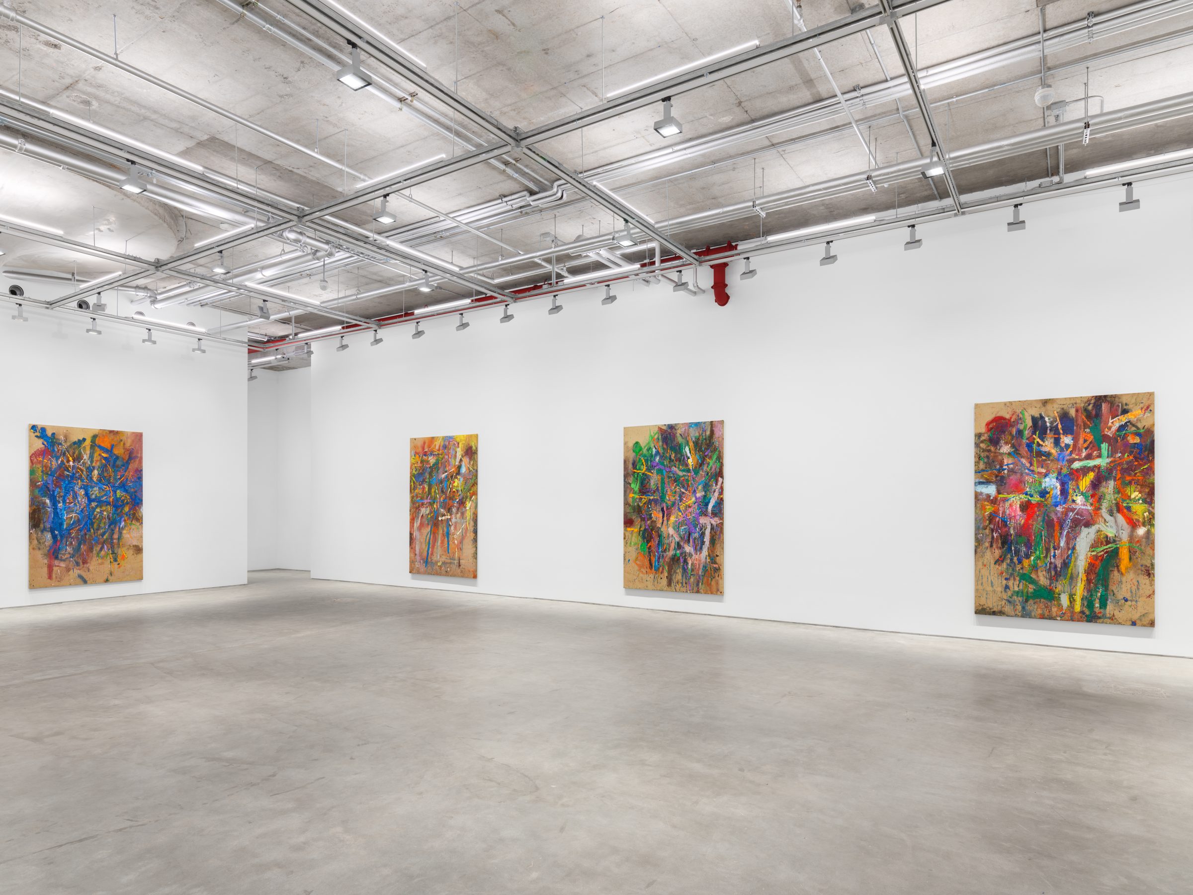 Installation view of Jacques (Pink and Purple Paintings for My Dad), 2022