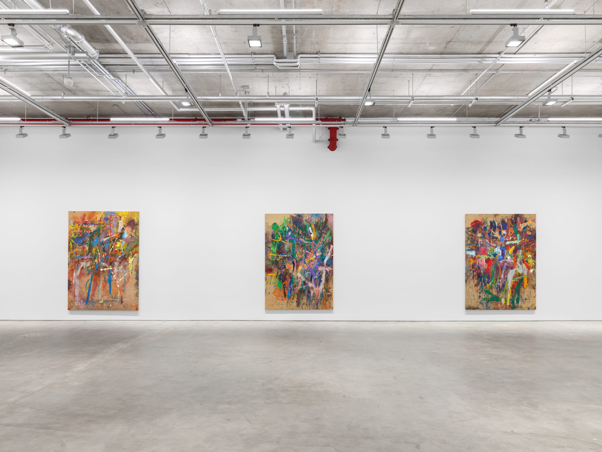 Installation view of Jacques (Pink and Purple Paintings for My Dad), 2022