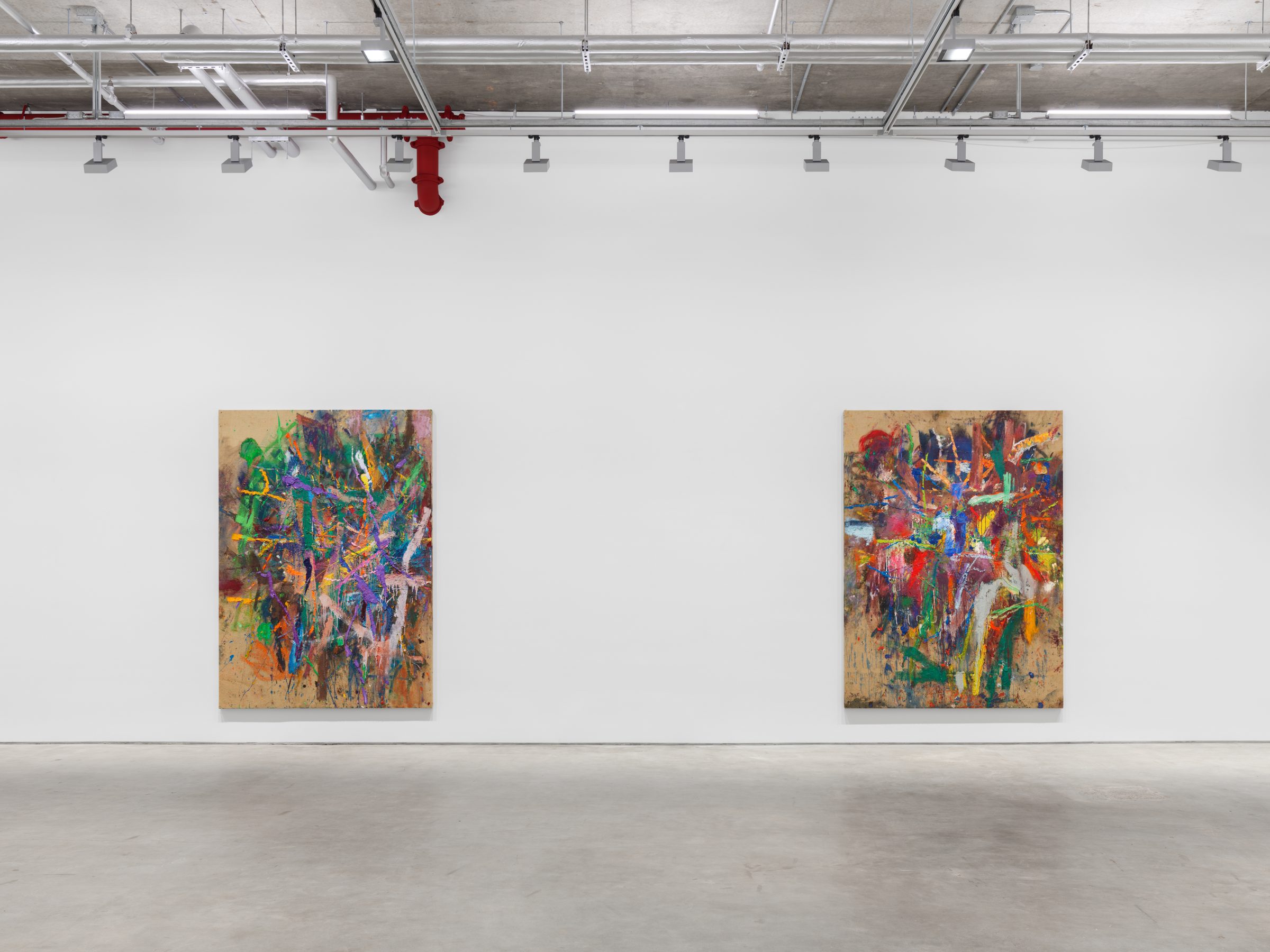 Installation view of Jacques (Pink and Purple Paintings for My Dad), 2022