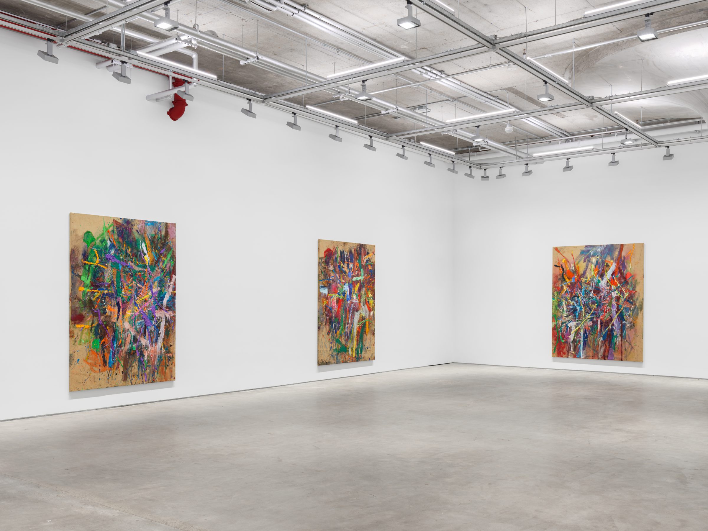 Installation view of Jacques (Pink and Purple Paintings for My Dad), 2022