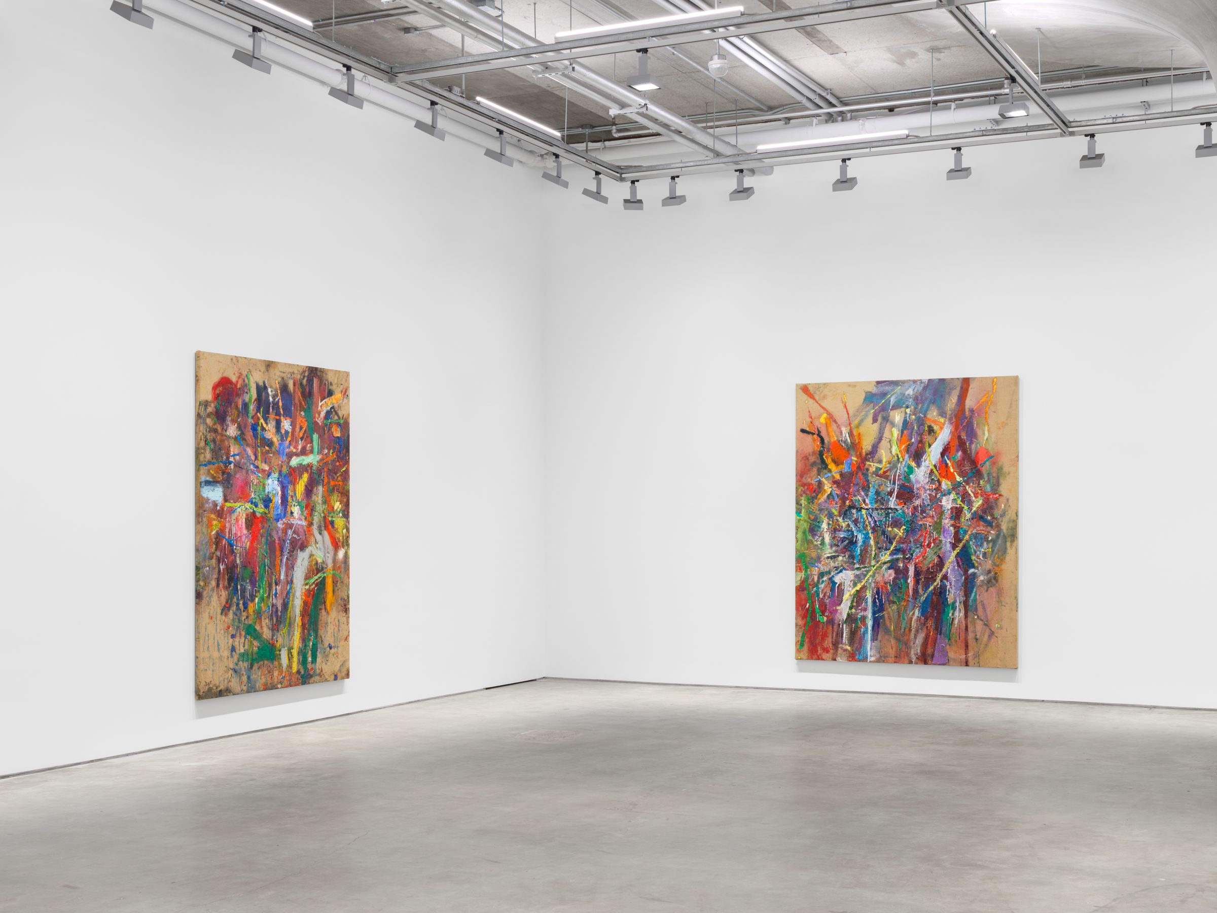 Installation view of Jacques (Pink and Purple Paintings for My Dad), 2022