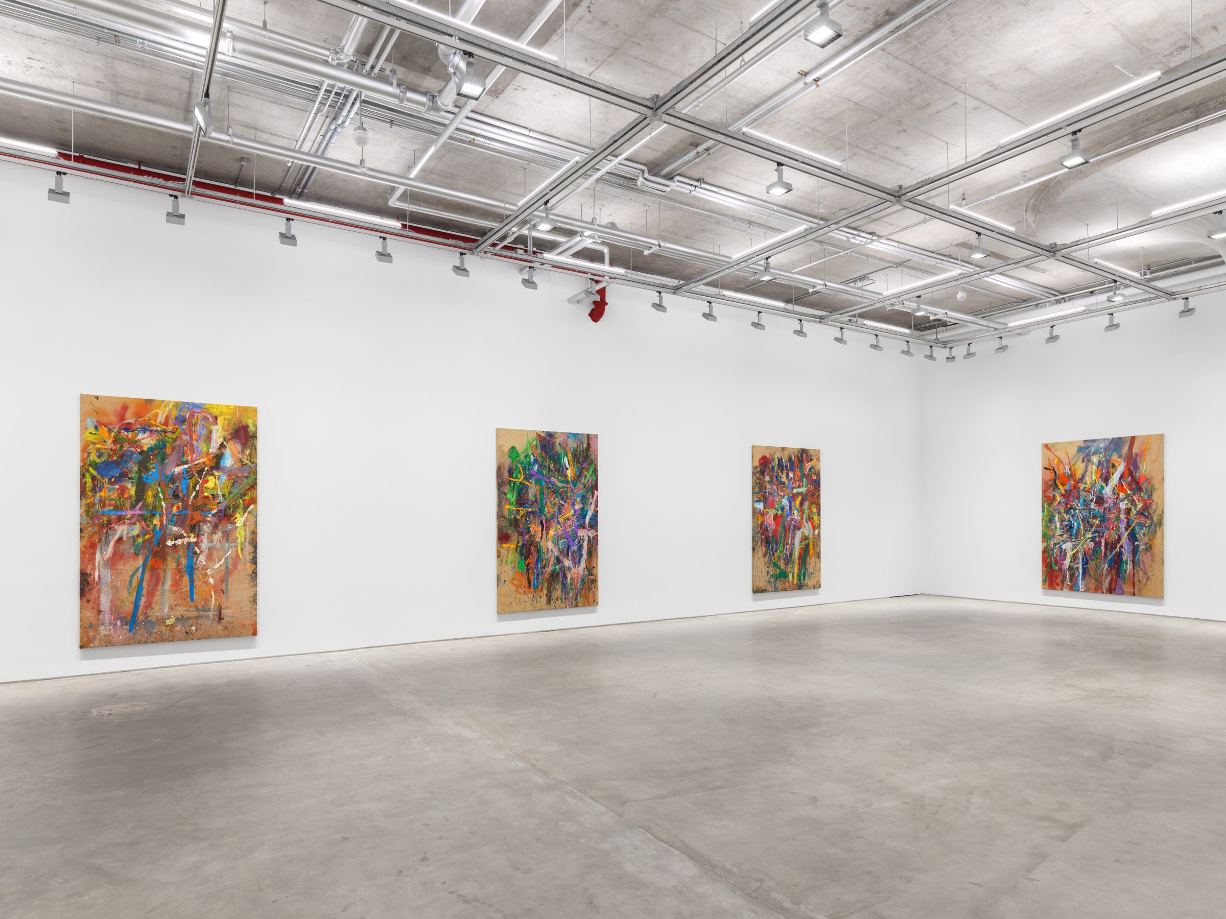 Installation view of Jacques (Pink and Purple Paintings for My Dad), 2022