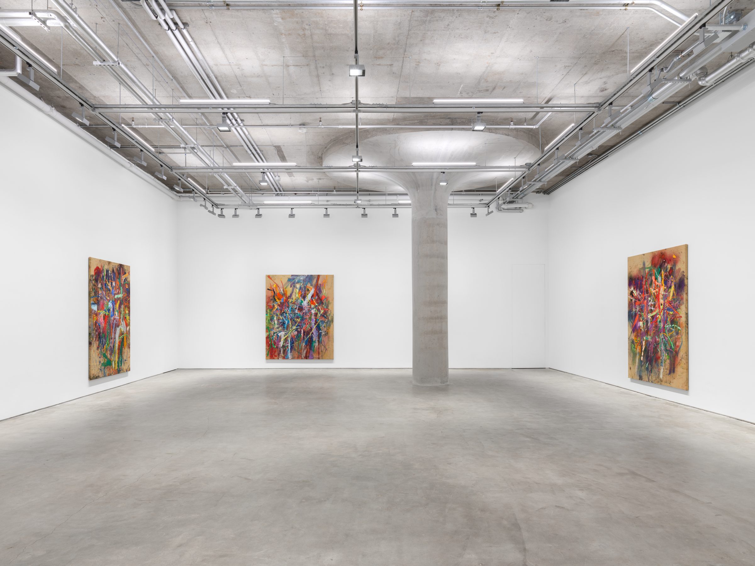 Installation view of Jacques (Pink and Purple Paintings for My Dad), 2022