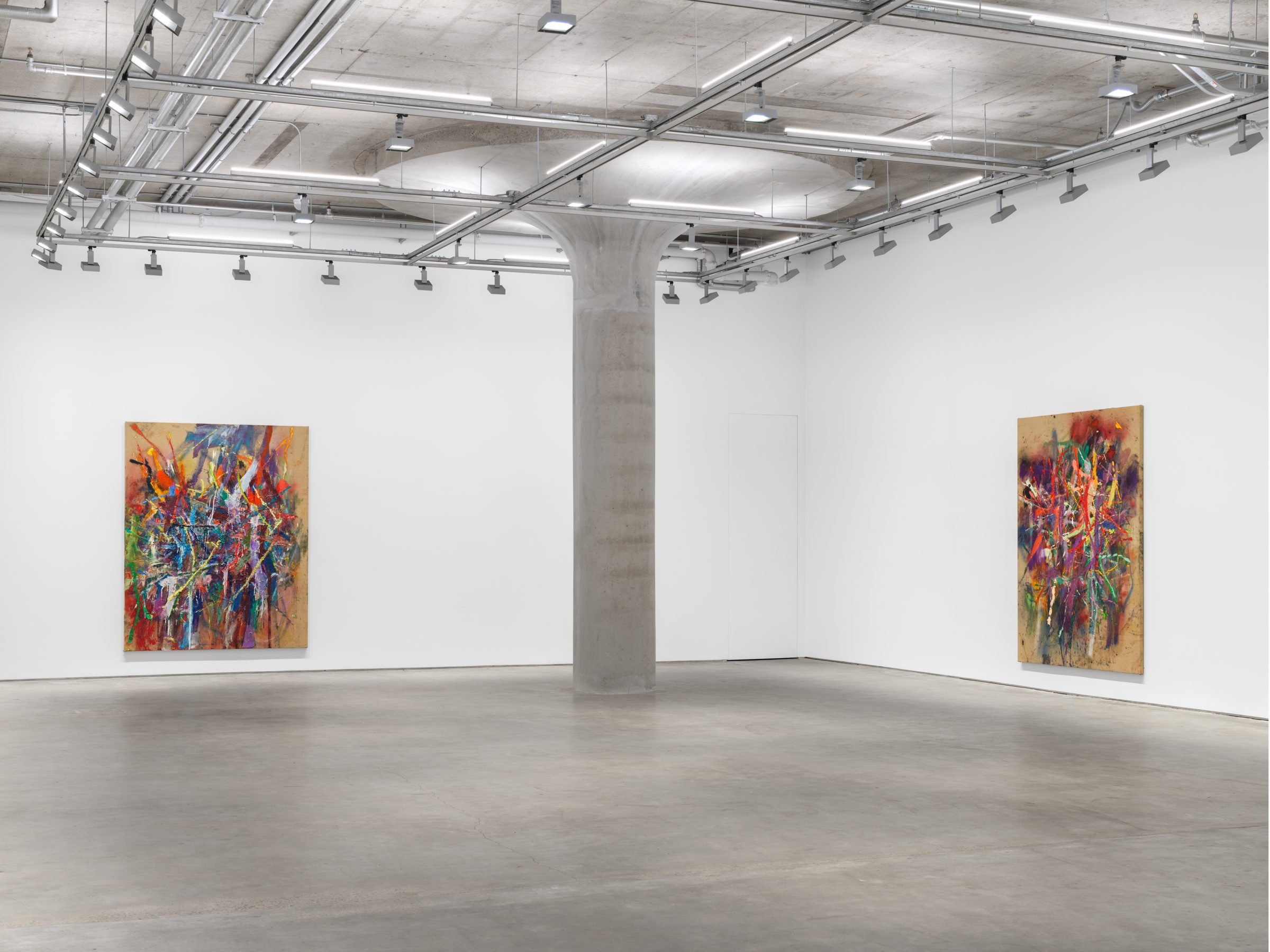 Installation view of Jacques (Pink and Purple Paintings for My Dad), 2022