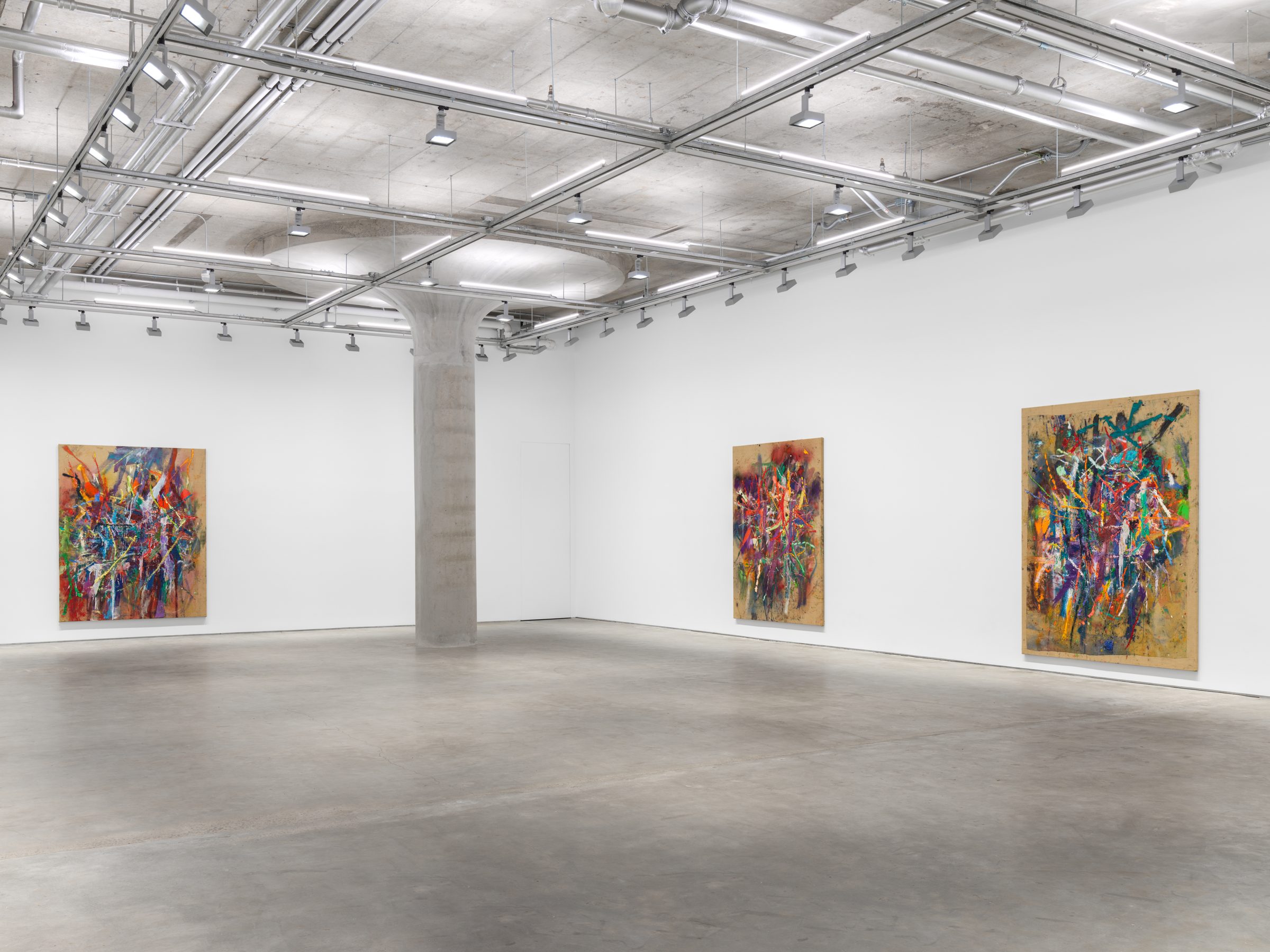 Installation view of Jacques (Pink and Purple Paintings for My Dad), 2022
