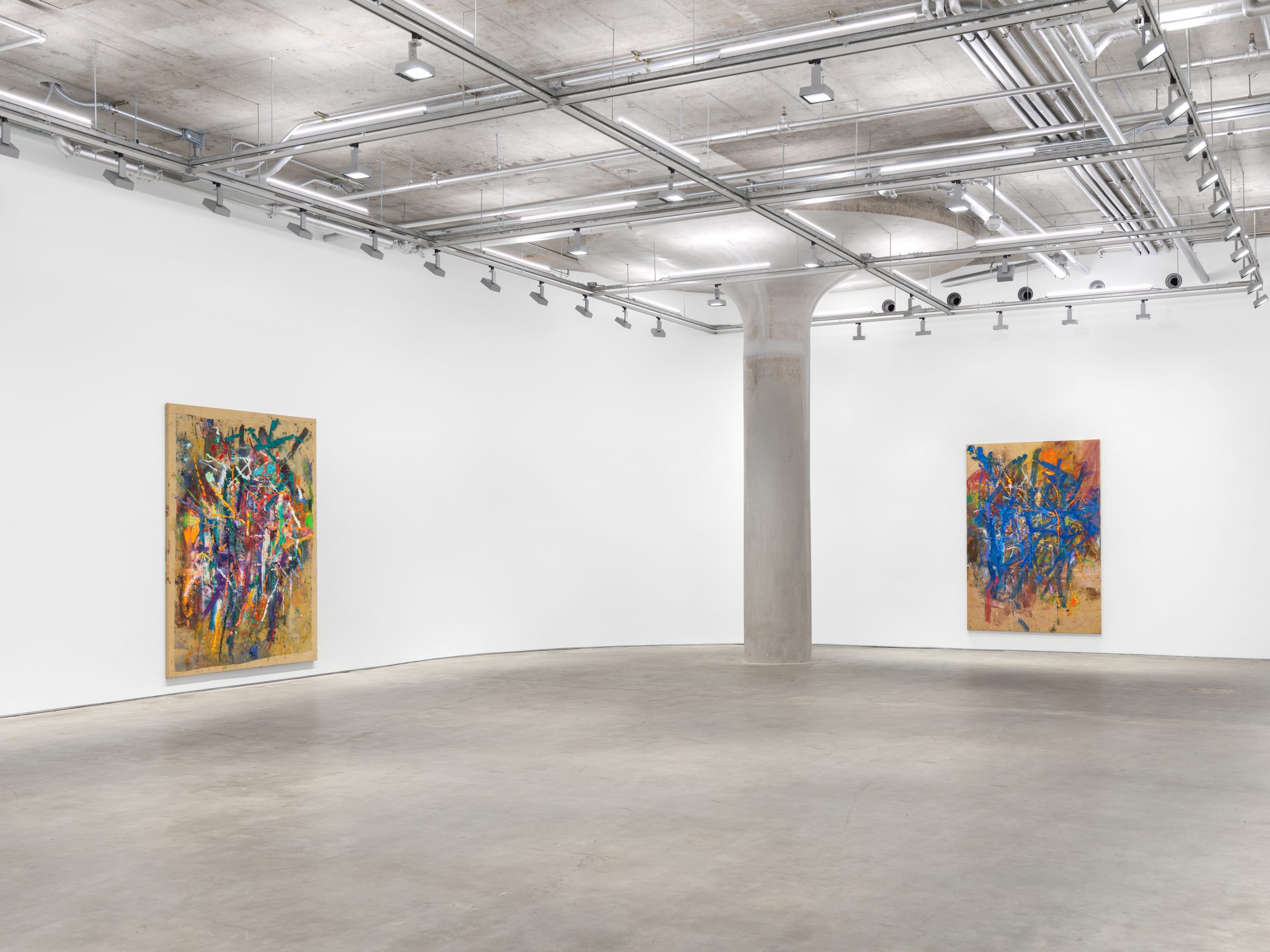 Installation view of Jacques (Pink and Purple Paintings for My Dad), 2022