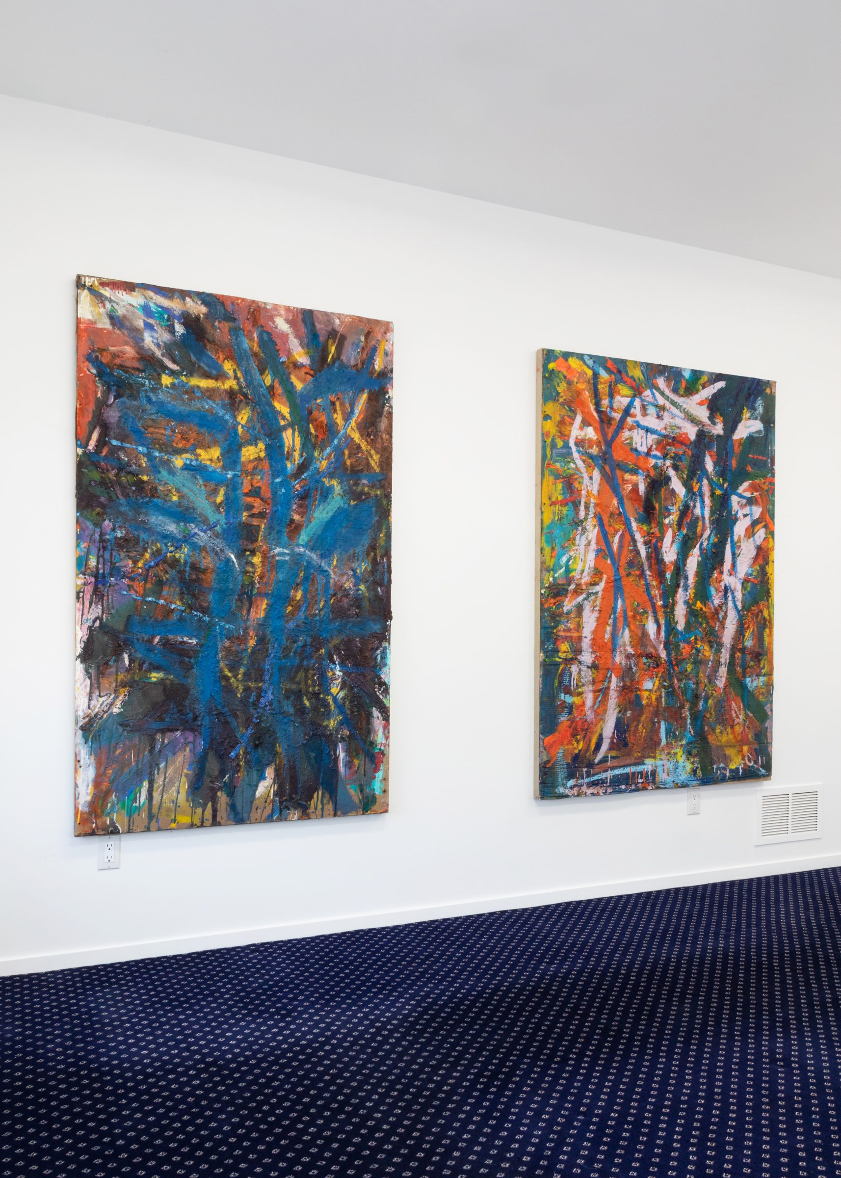Installation view of Literacy Devolves into Violence, 2020
