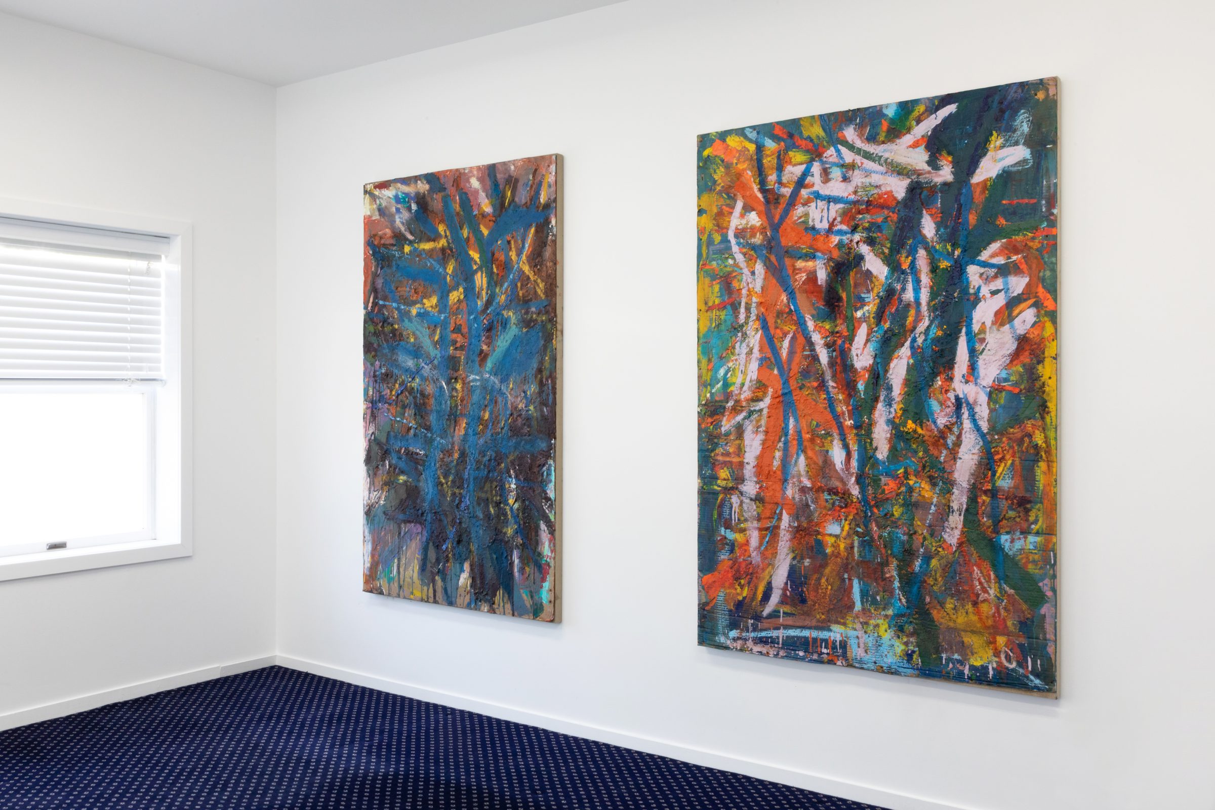 Installation view of Literacy Devolves into Violence, 2020