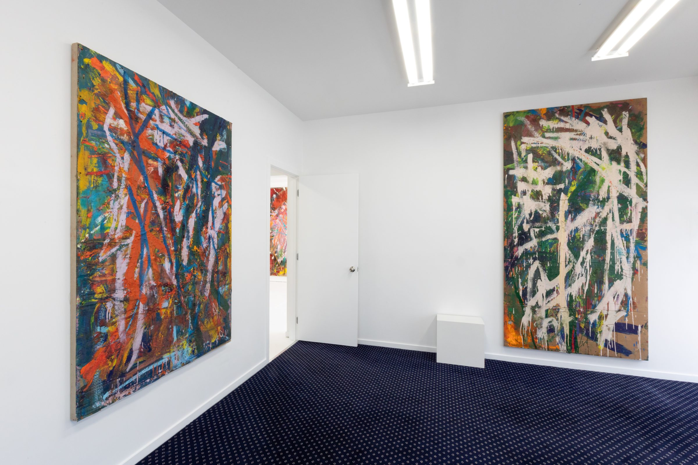 Installation view of Literacy Devolves into Violence, 2020