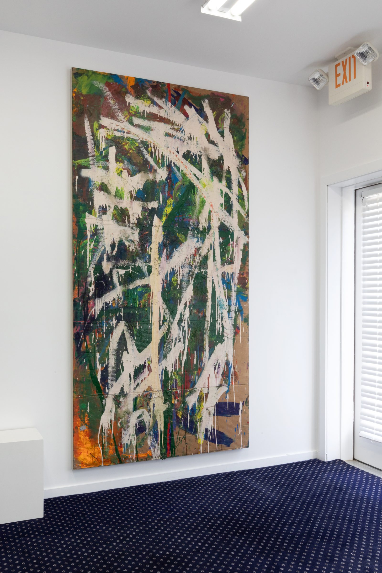 Installation view of Literacy Devolves into Violence, 2020