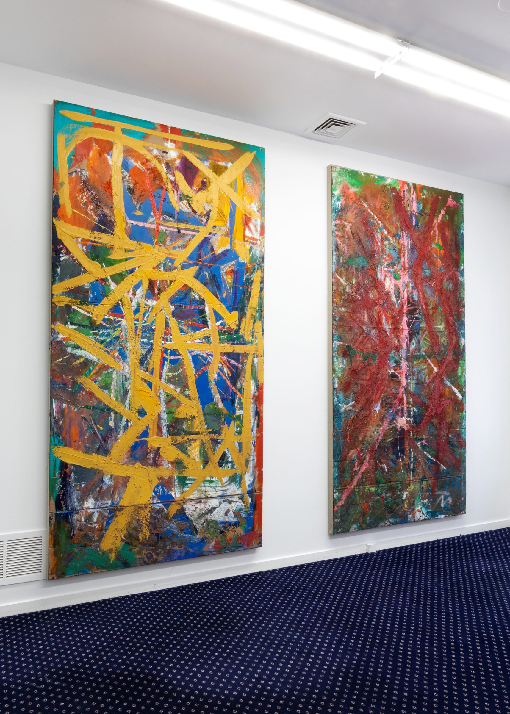Installation view of Literacy Devolves into Violence, 2020