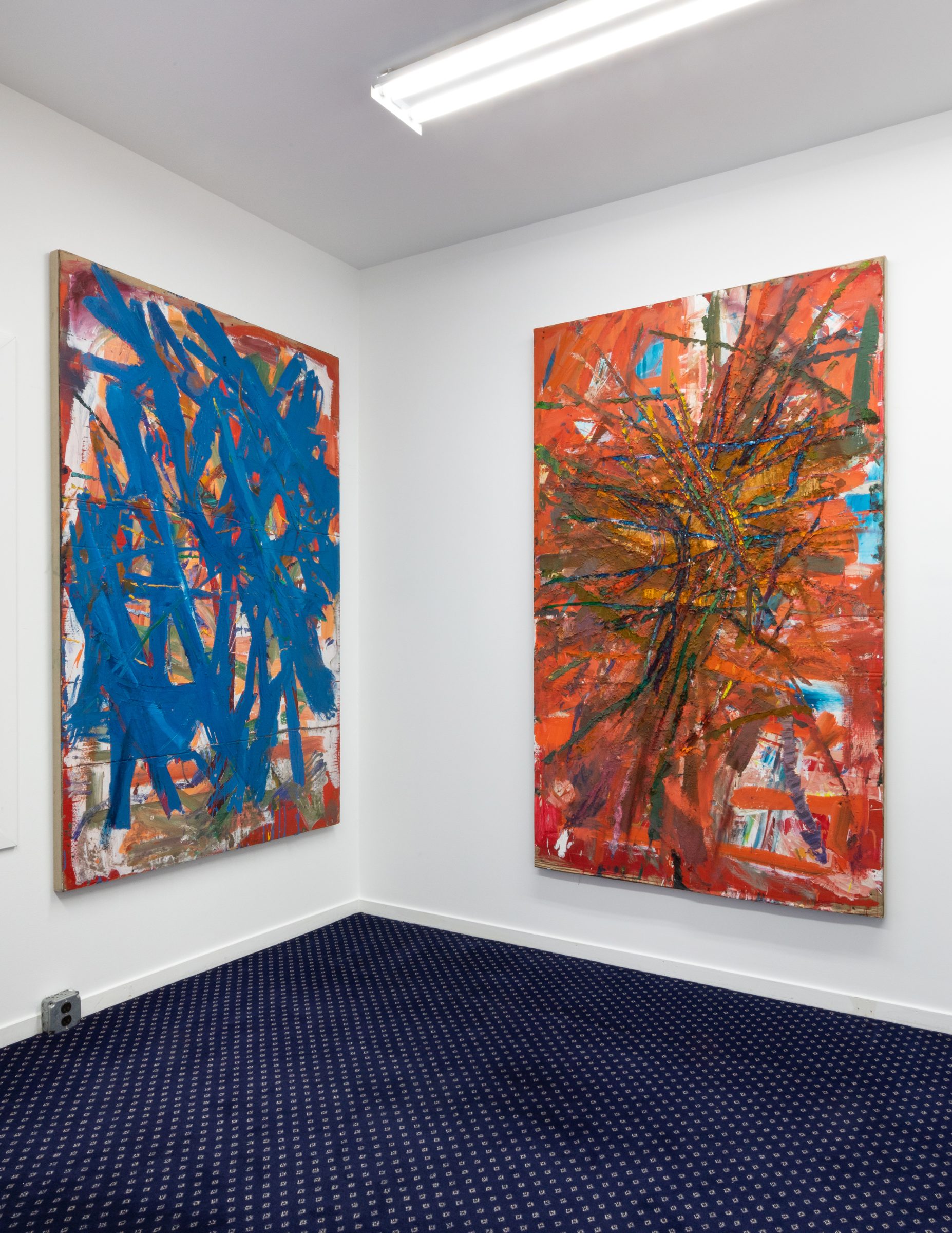 Installation view of Literacy Devolves into Violence, 2020