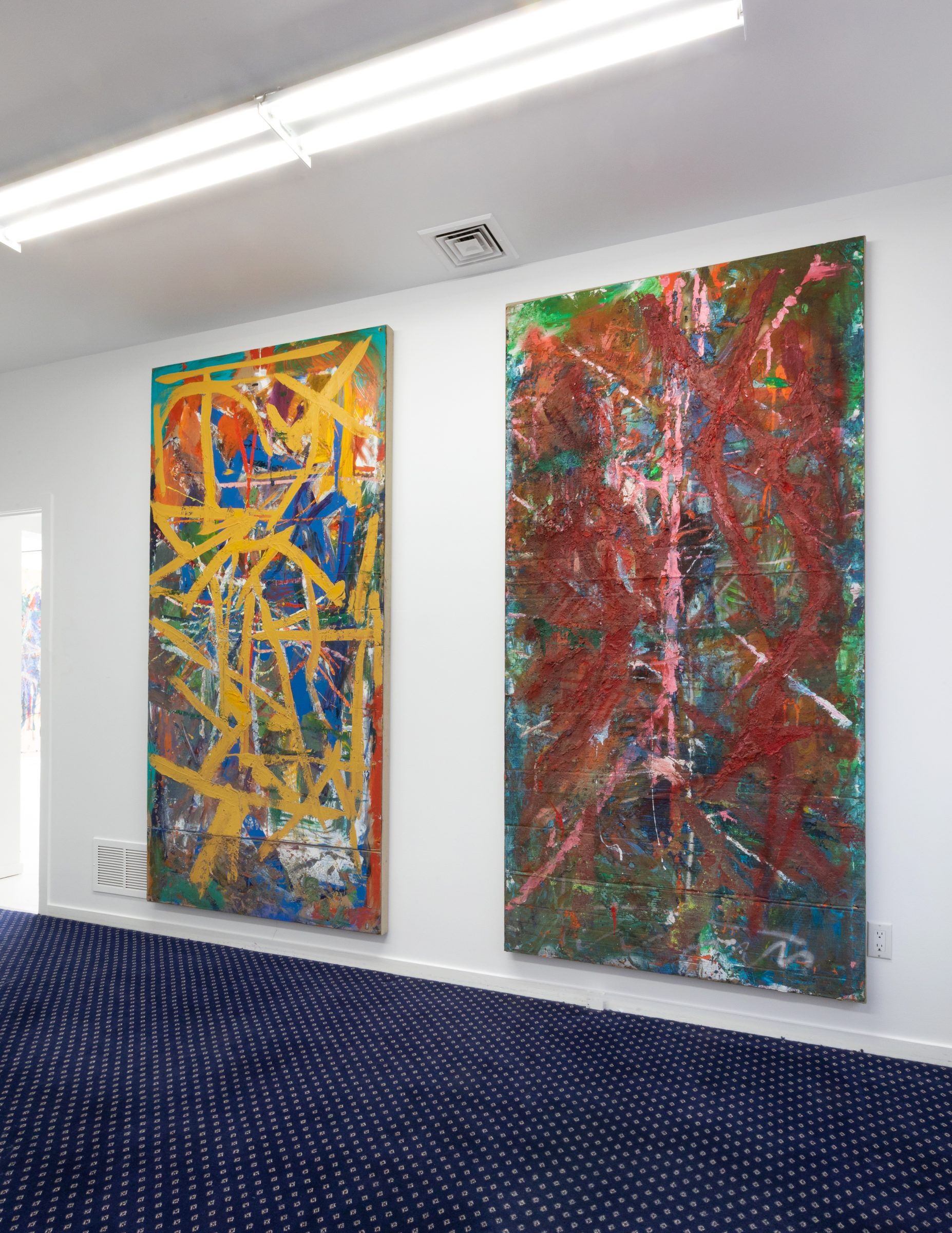 Installation view of Literacy Devolves into Violence, 2020