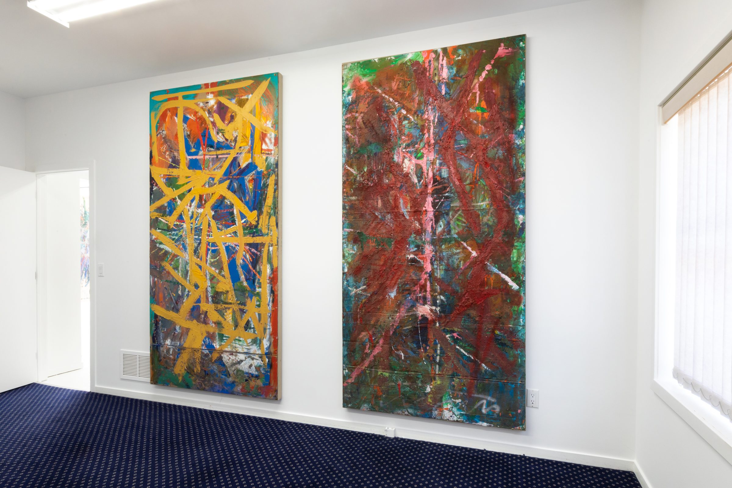 Installation view of Literacy Devolves into Violence, 2020