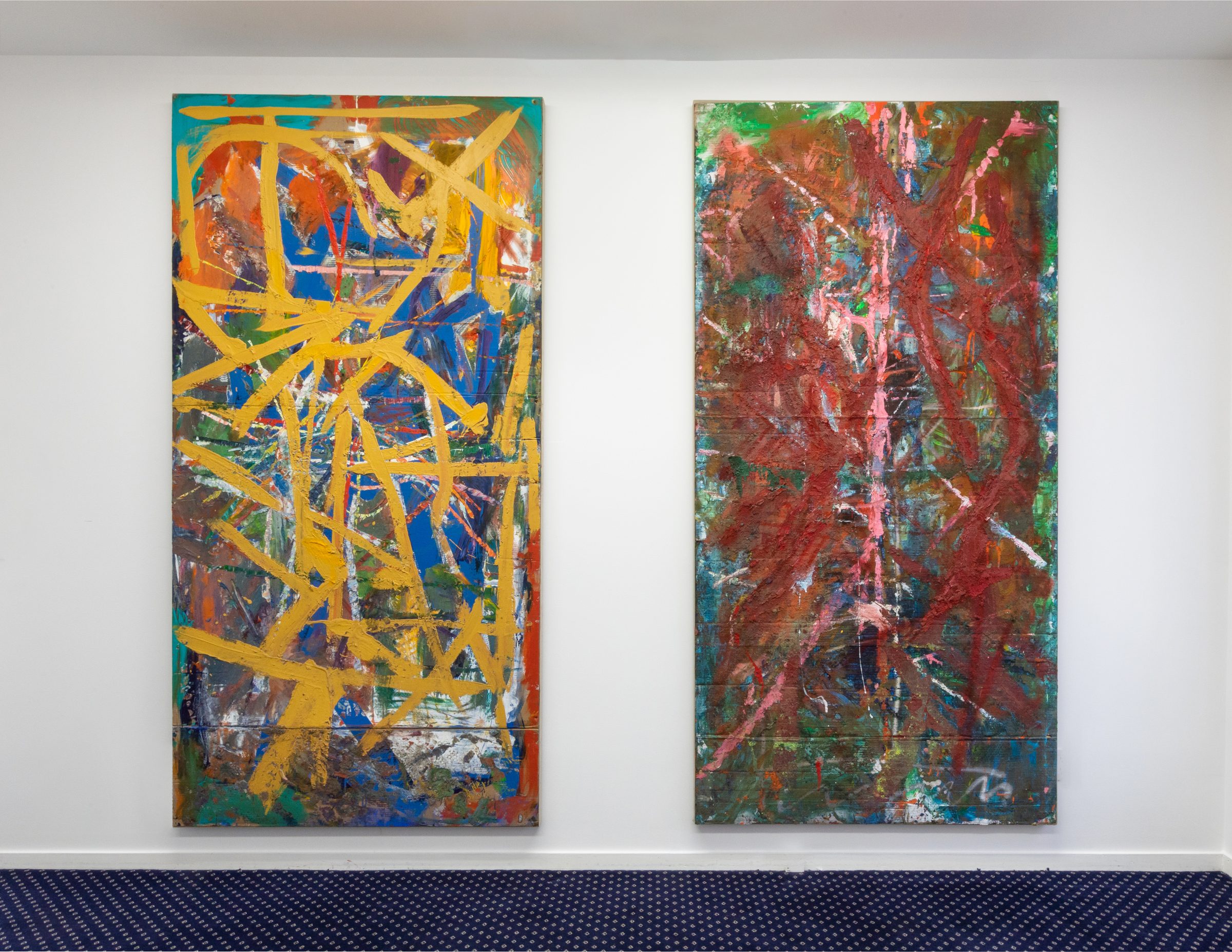 Installation view of Literacy Devolves into Violence, 2020