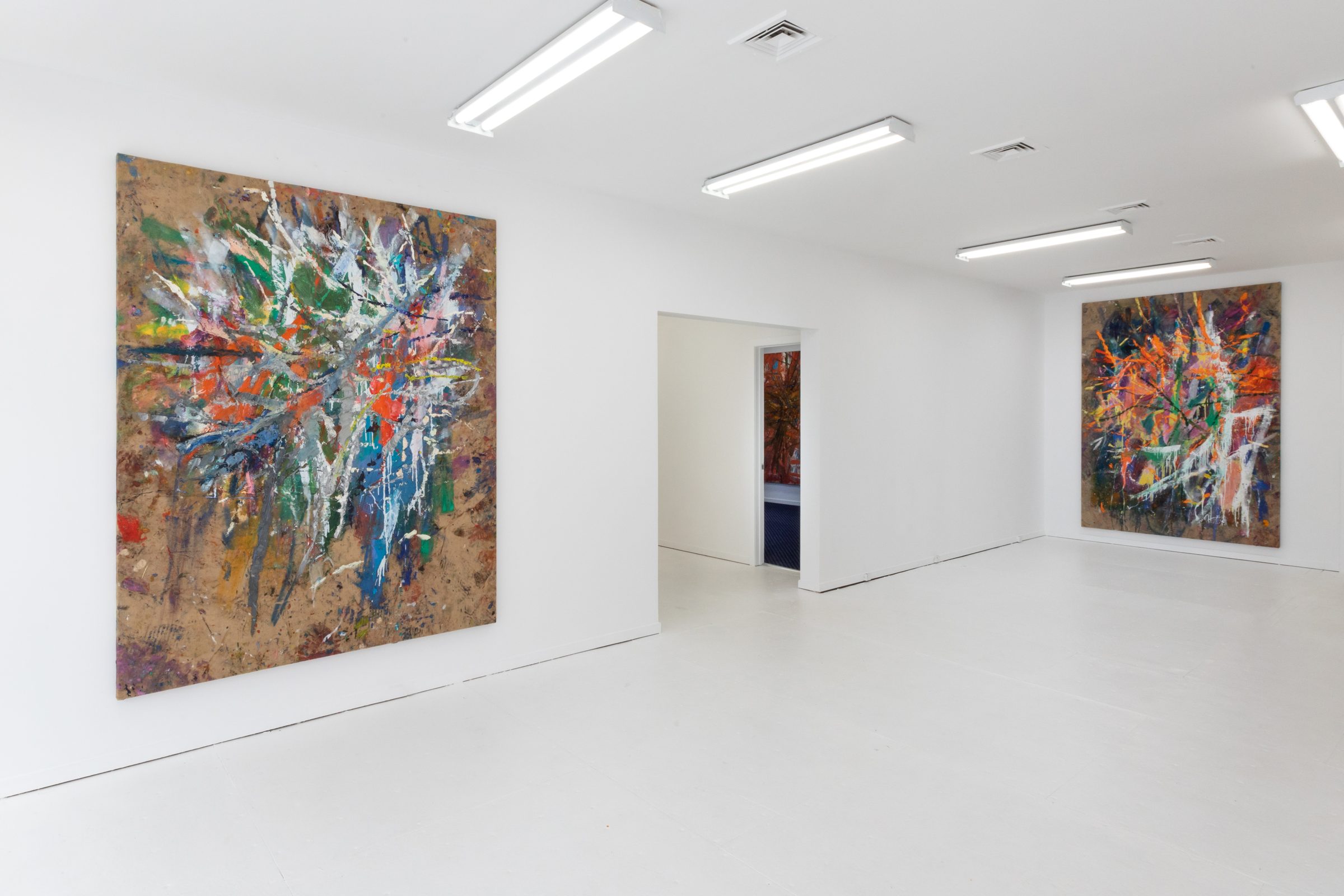 Installation view of Literacy Devolves into Violence, 2020