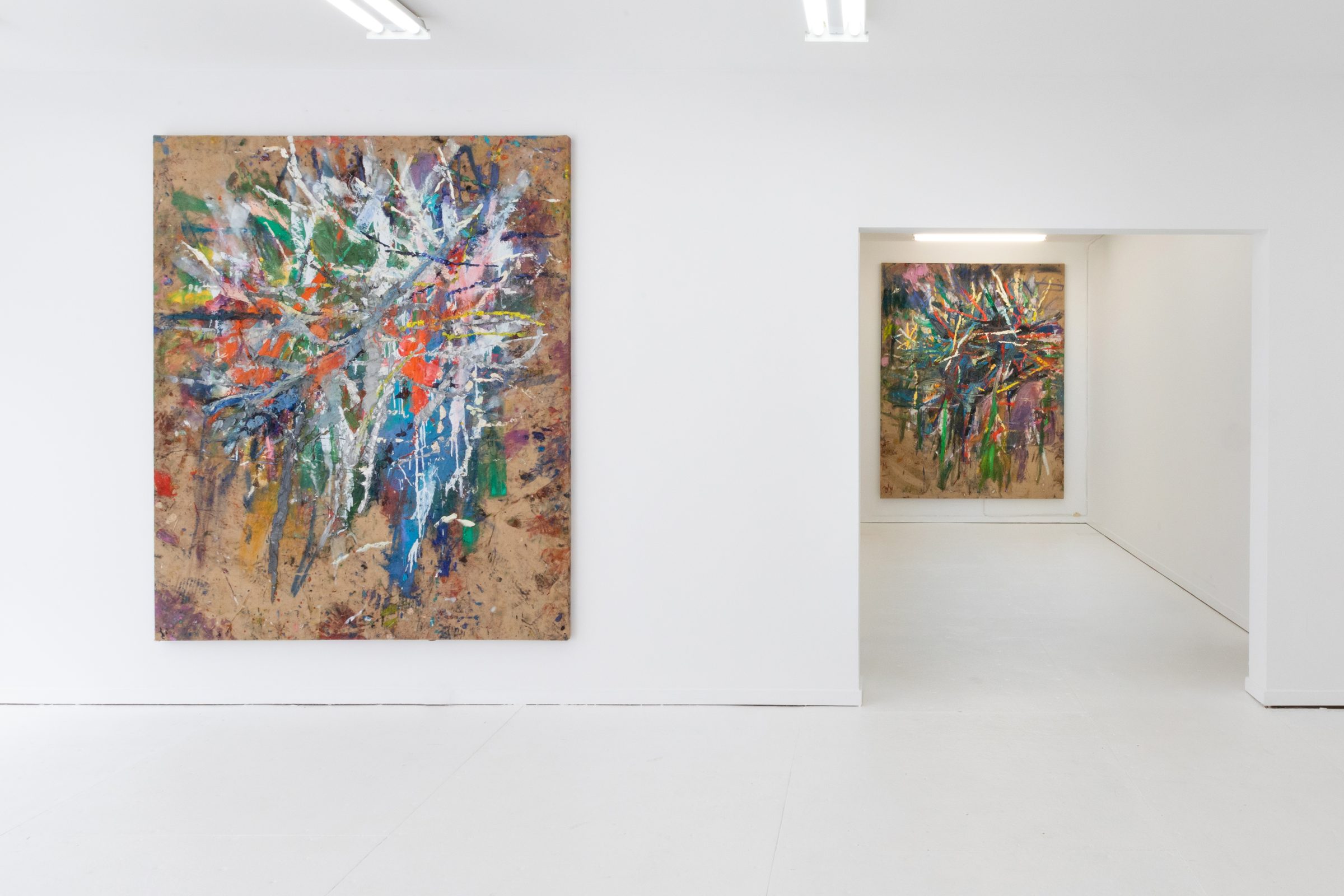 Installation view of Literacy Devolves into Violence, 2020