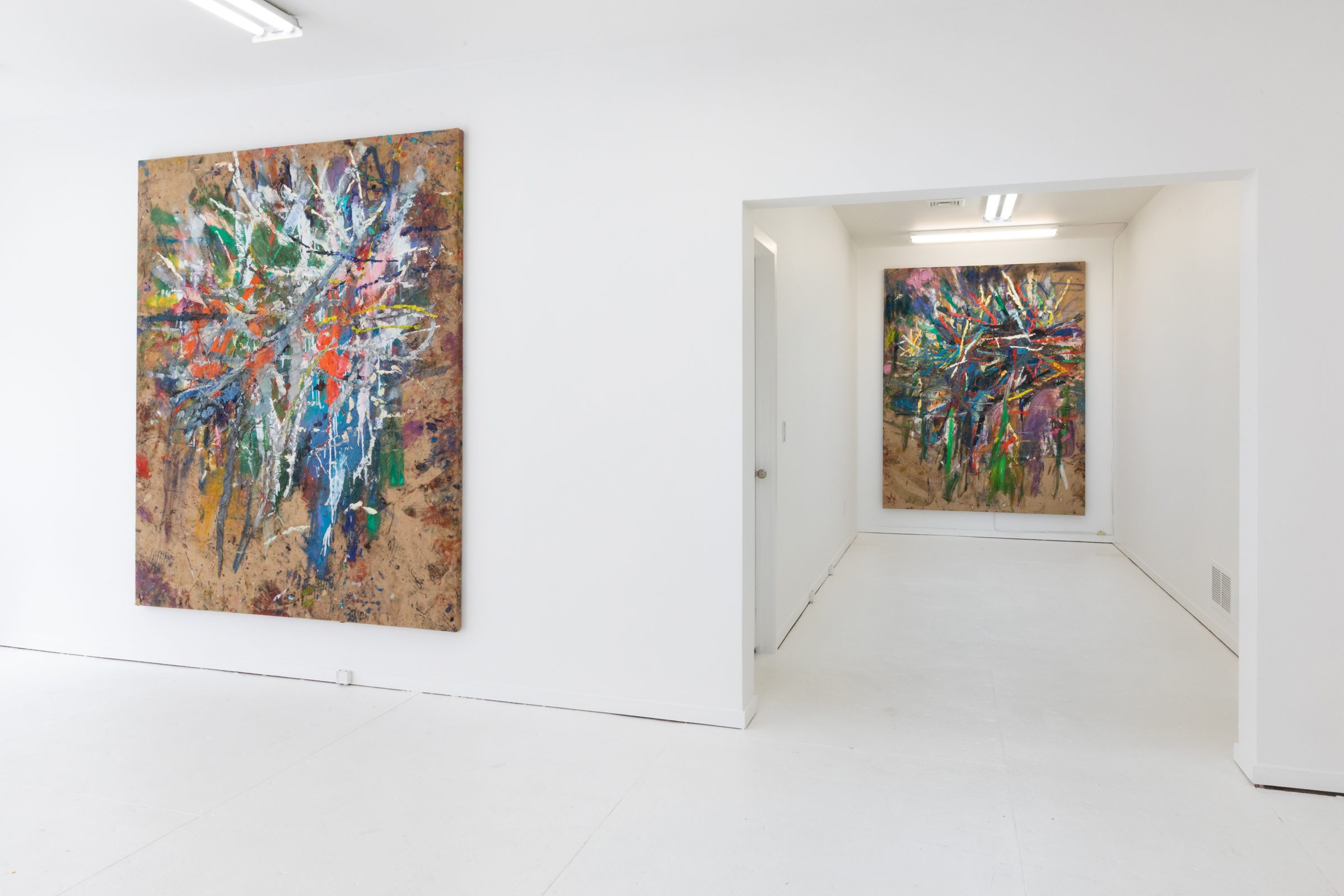 Installation view of Literacy Devolves into Violence, 2020