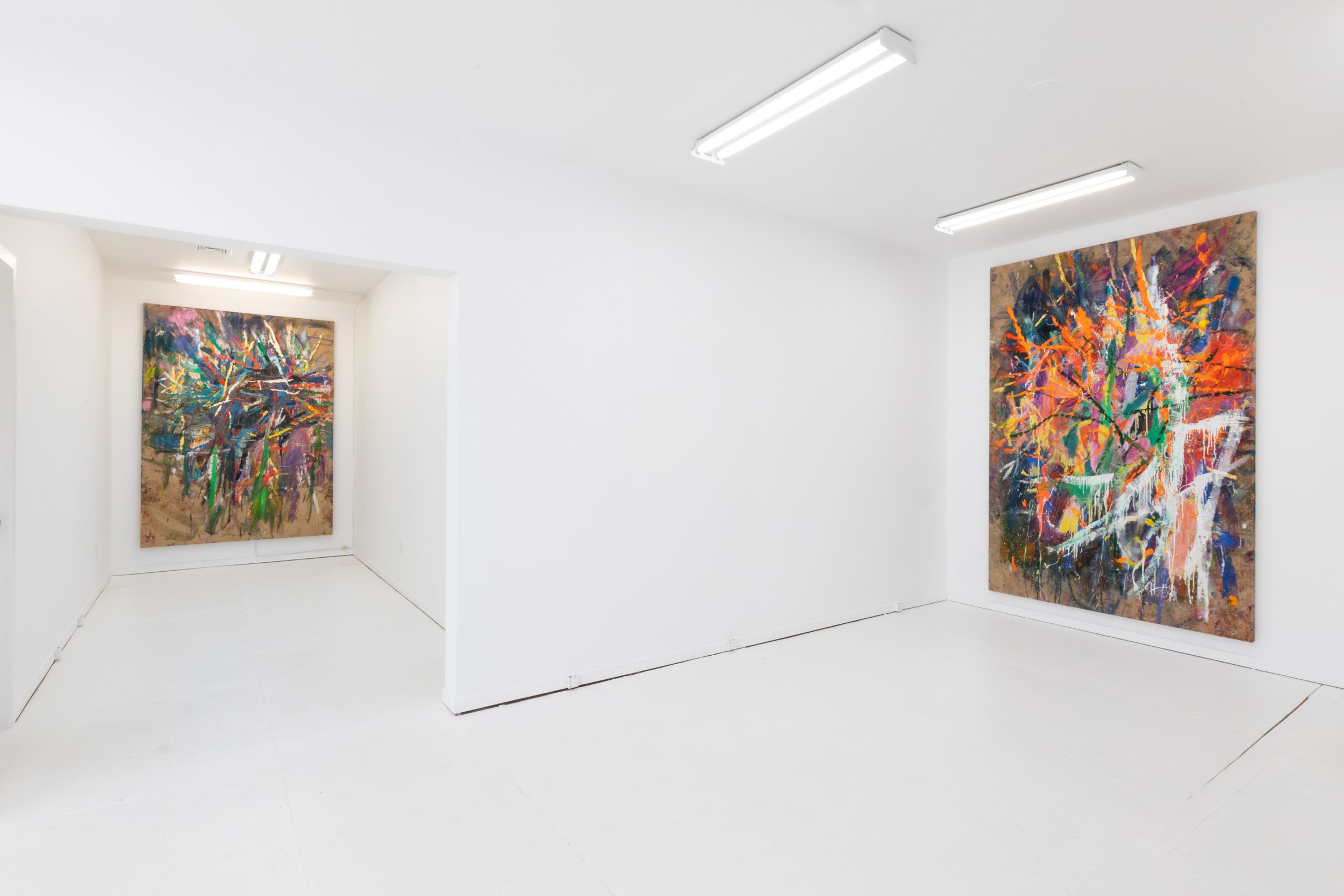 Installation view of Literacy Devolves into Violence, 2020