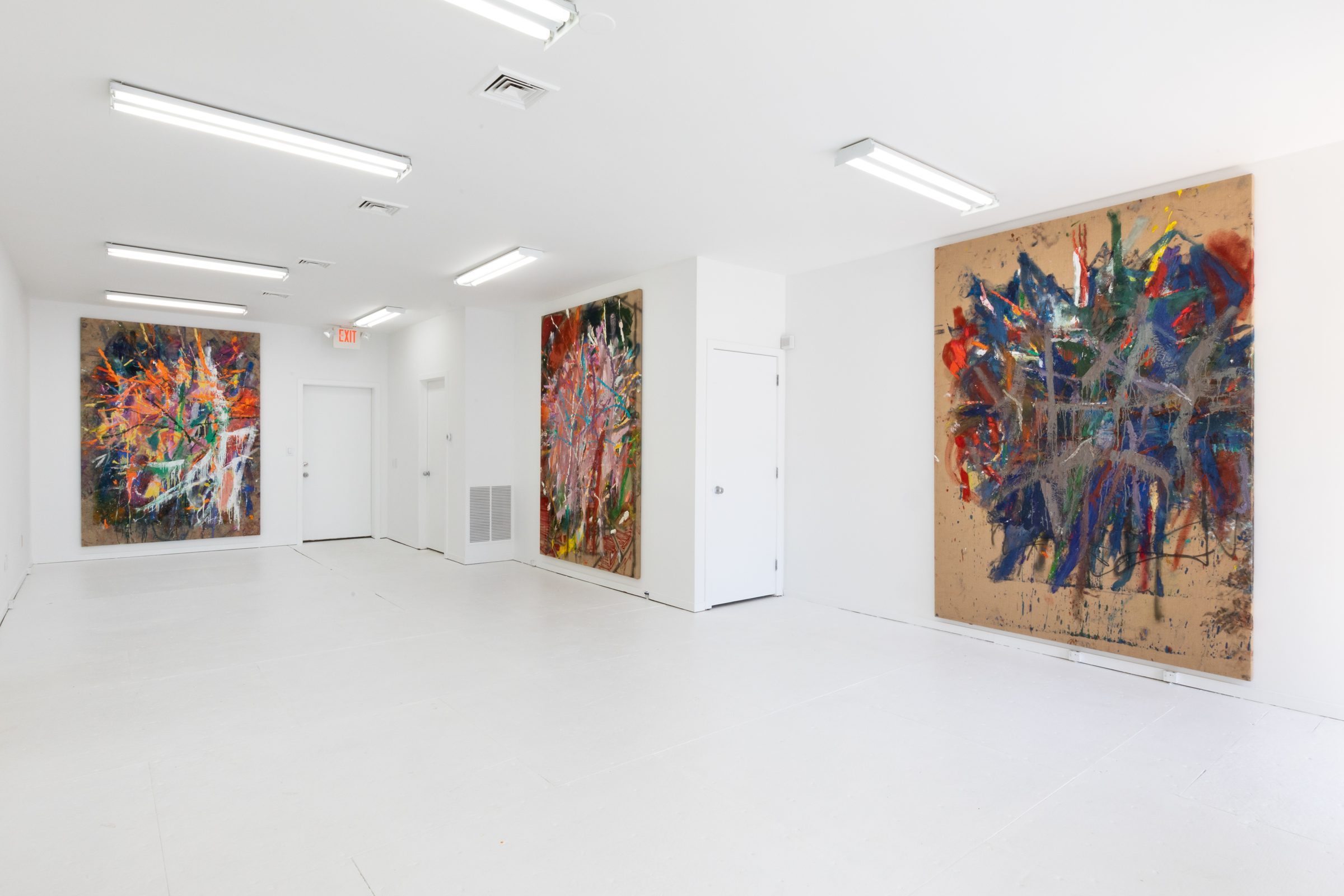 Installation view of Literacy Devolves into Violence, 2020
