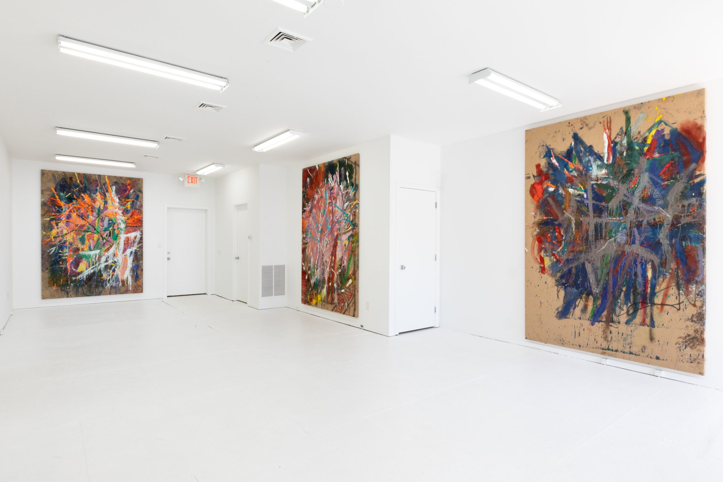 Installation view of Literacy Devolves into Violence, 2020