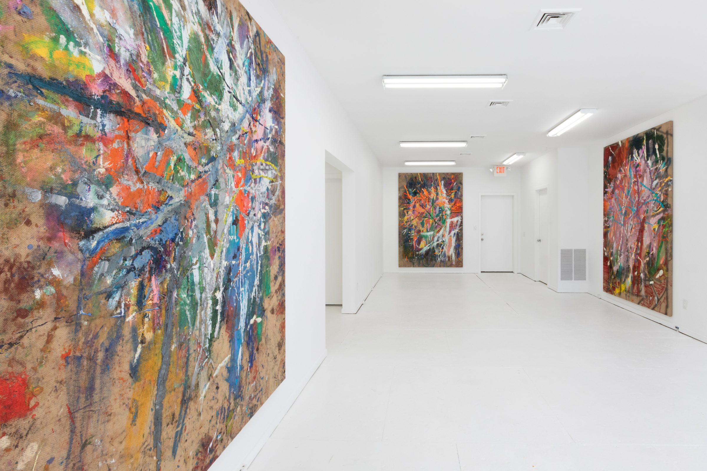 Installation view of Literacy Devolves into Violence, 2020