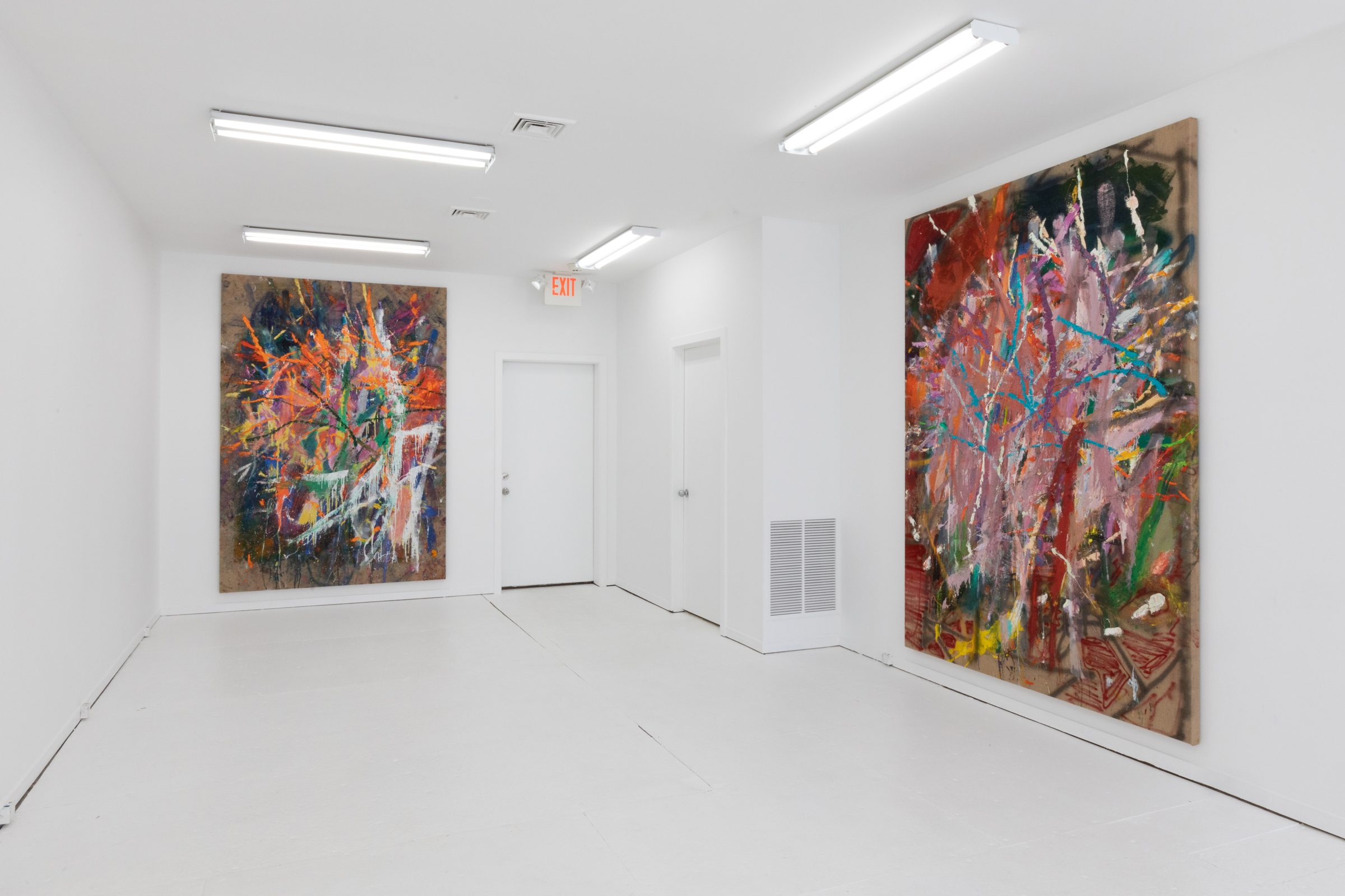Installation view of Literacy Devolves into Violence, 2020