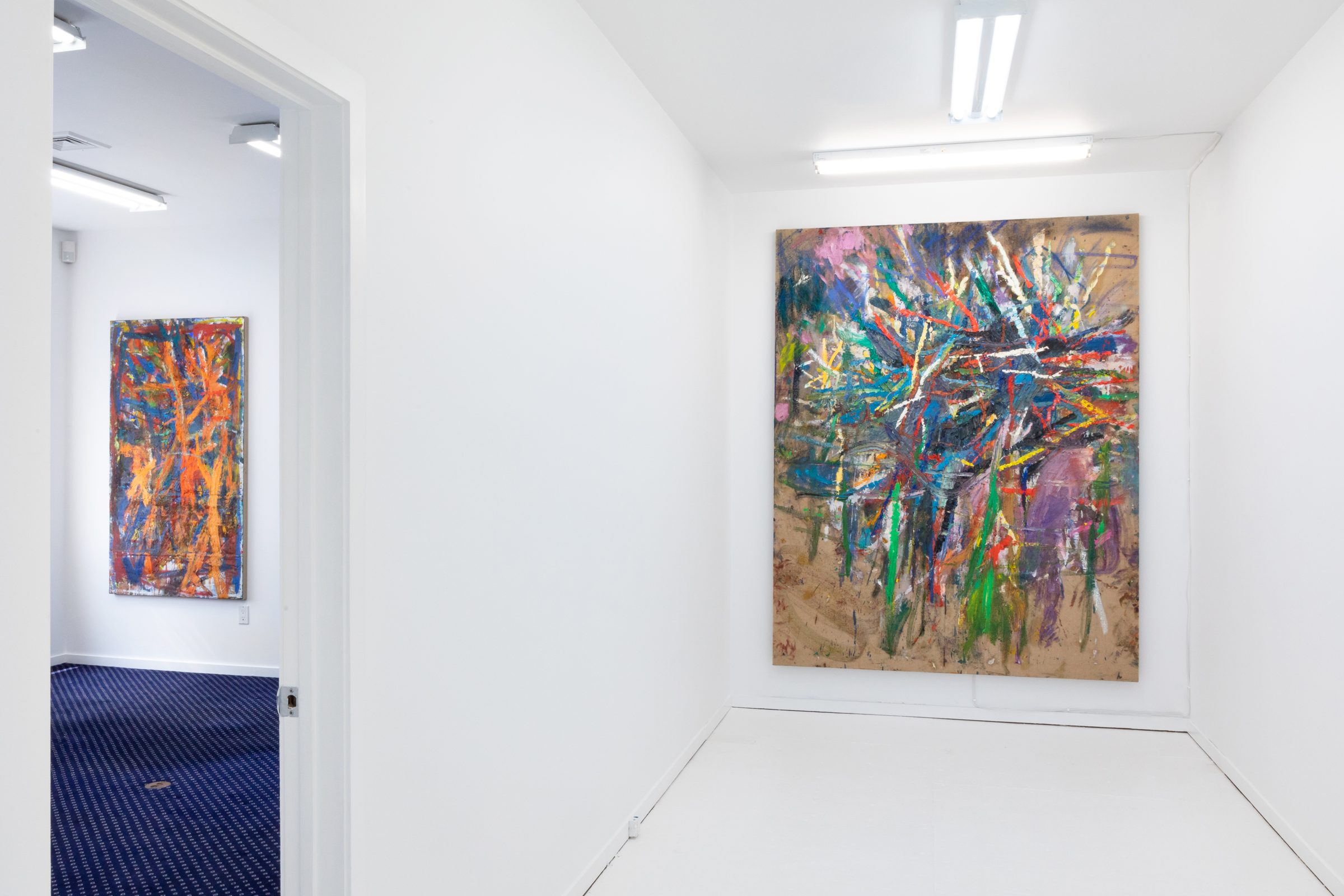 Installation view of Literacy Devolves into Violence, 2020
