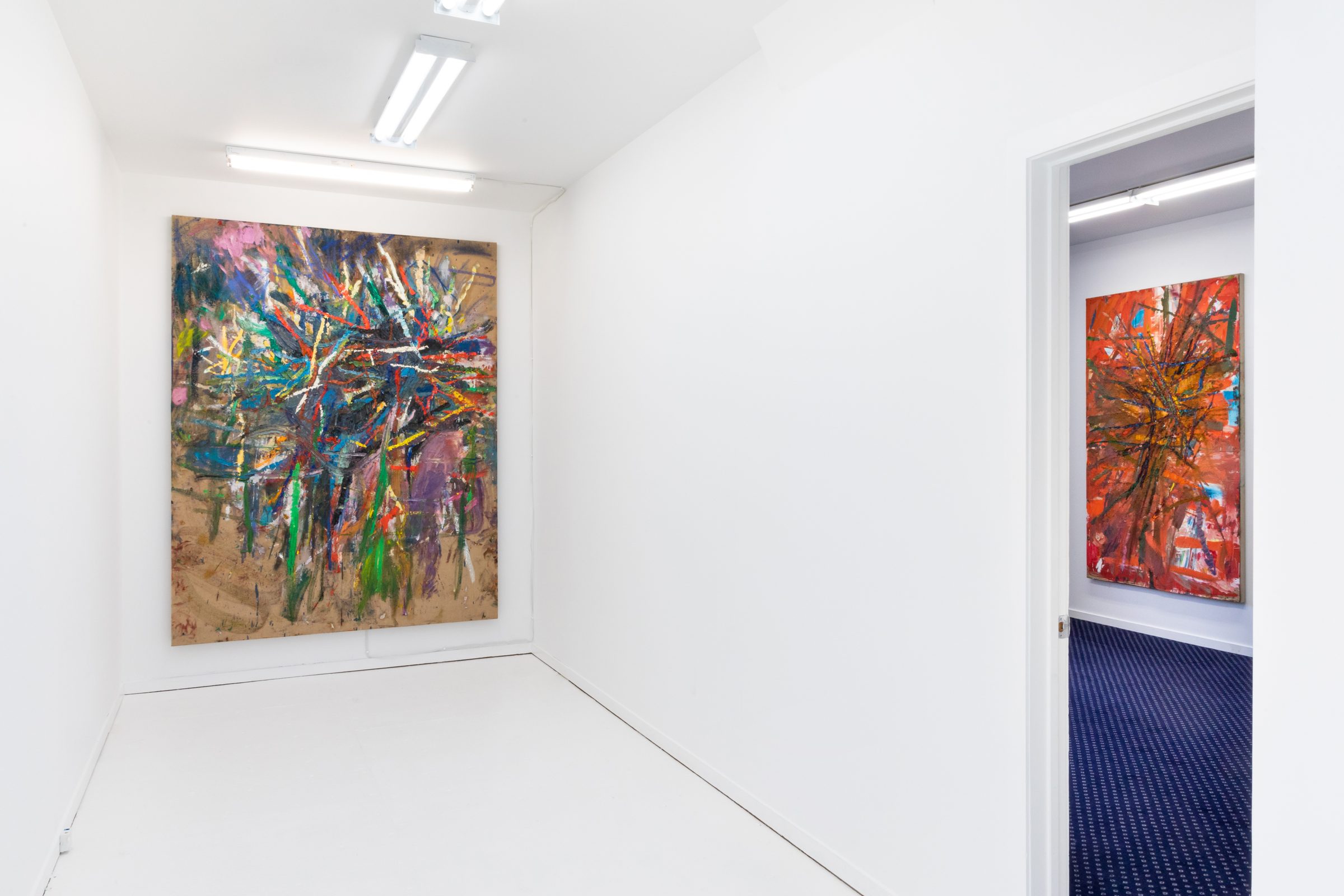 Installation view of Literacy Devolves into Violence, 2020