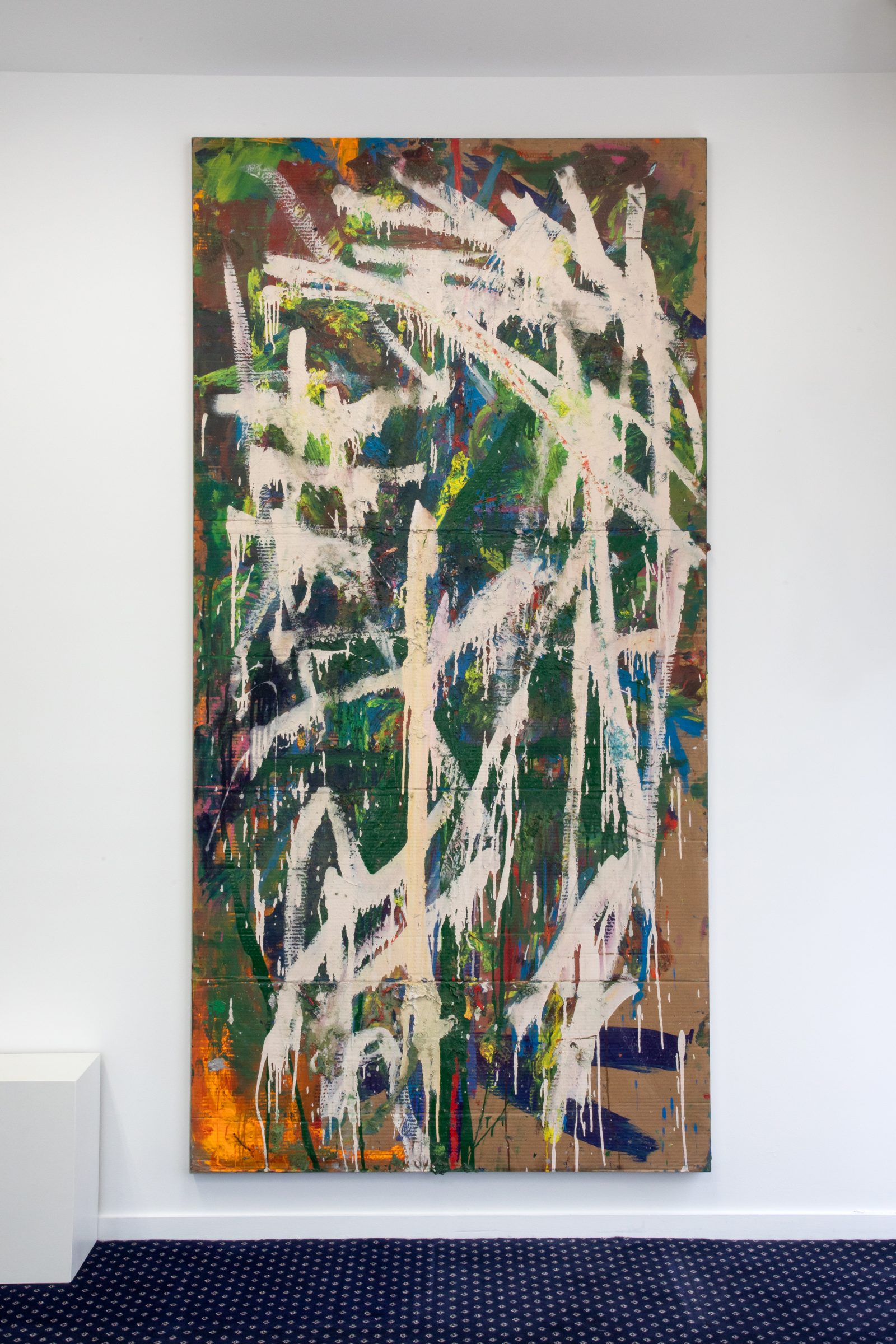 Installation view of Literacy Devolves into Violence, 2020