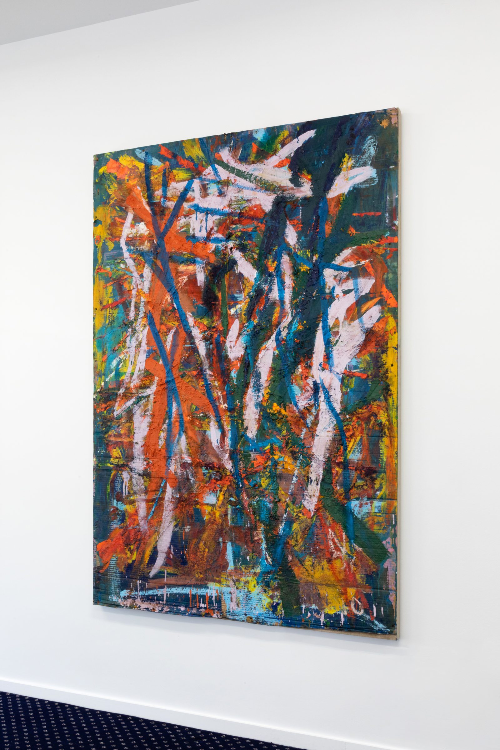 Installation view of Literacy Devolves into Violence, 2020