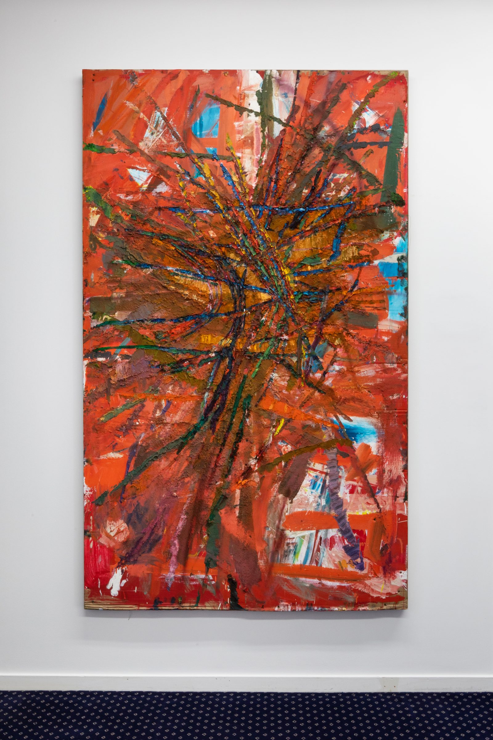 Installation view of Literacy Devolves into Violence, 2020