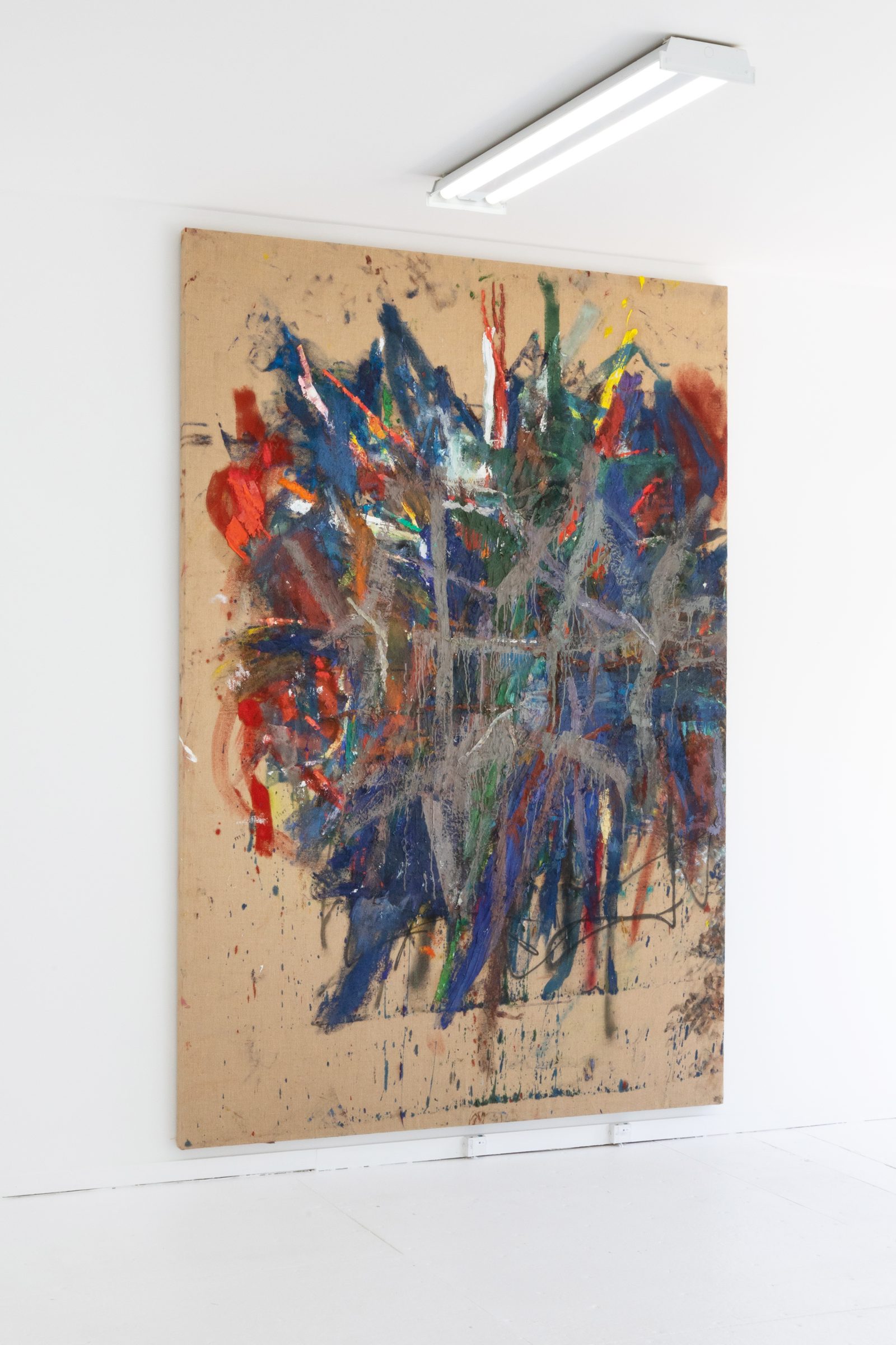Installation view of Literacy Devolves into Violence, 2020